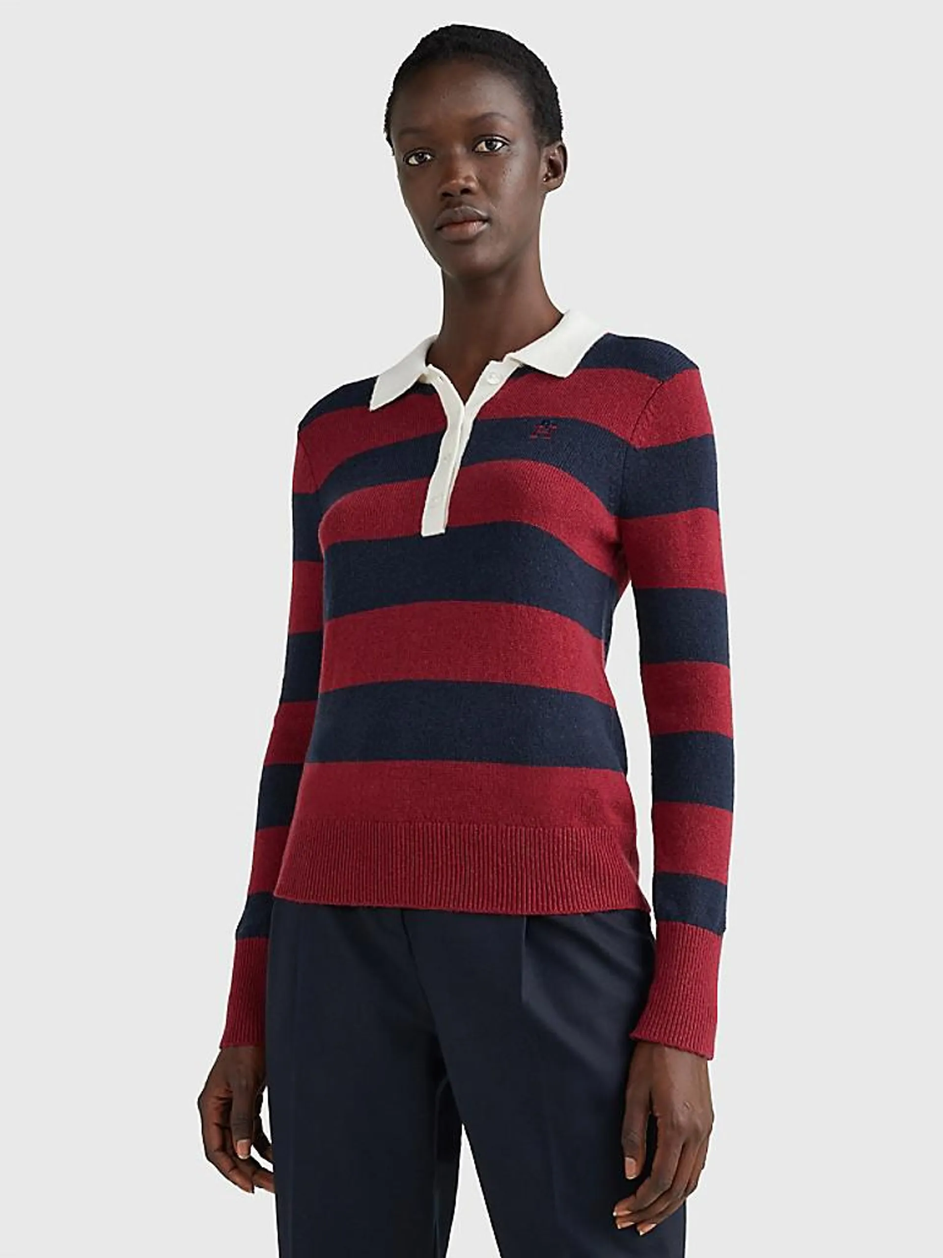 TH Monogram Wool Rugby Sweater