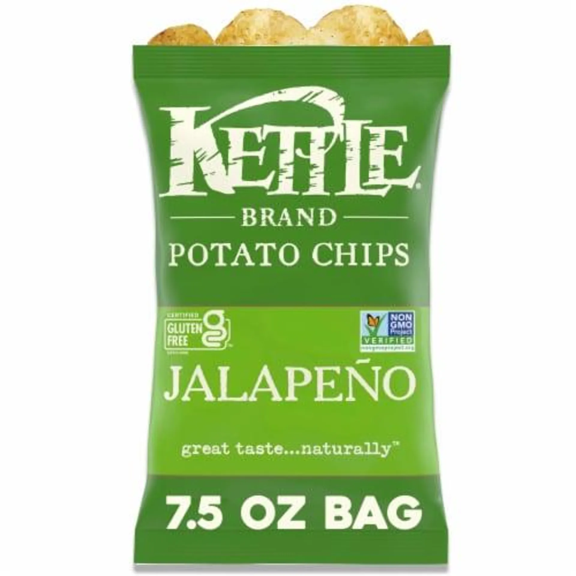 Kettle Brand Jalapeno Kettle Potato Chips Gluten-Free Non-Gmo