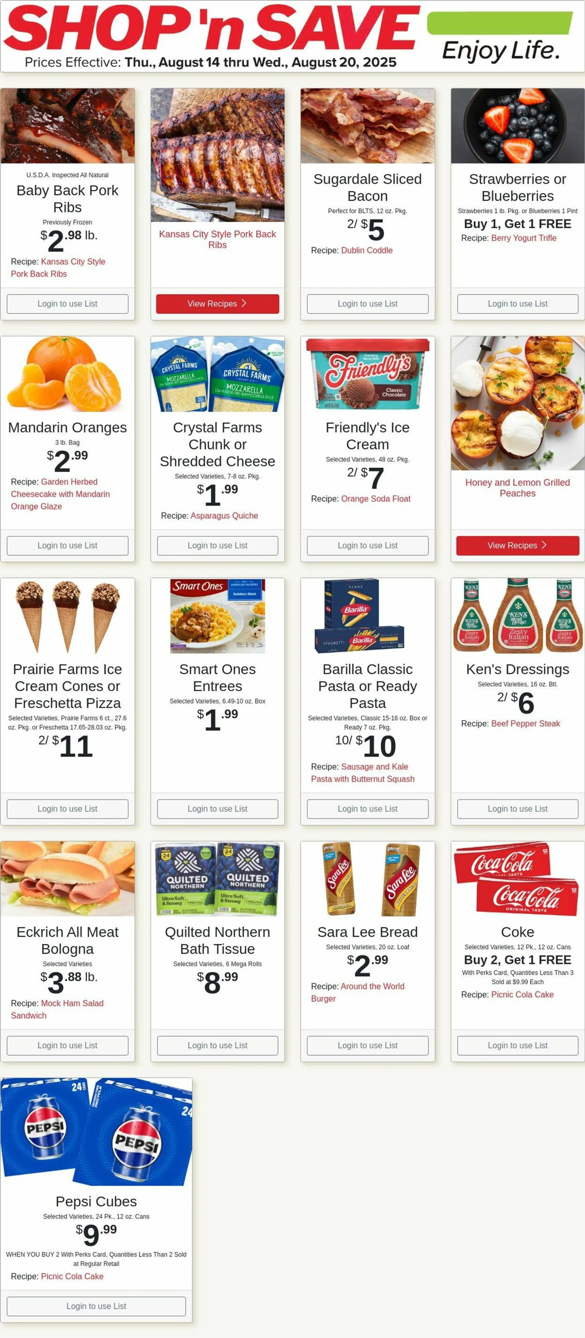 Weekly ad Shop'n Save from August 18 to August 24 2025 - Page 1