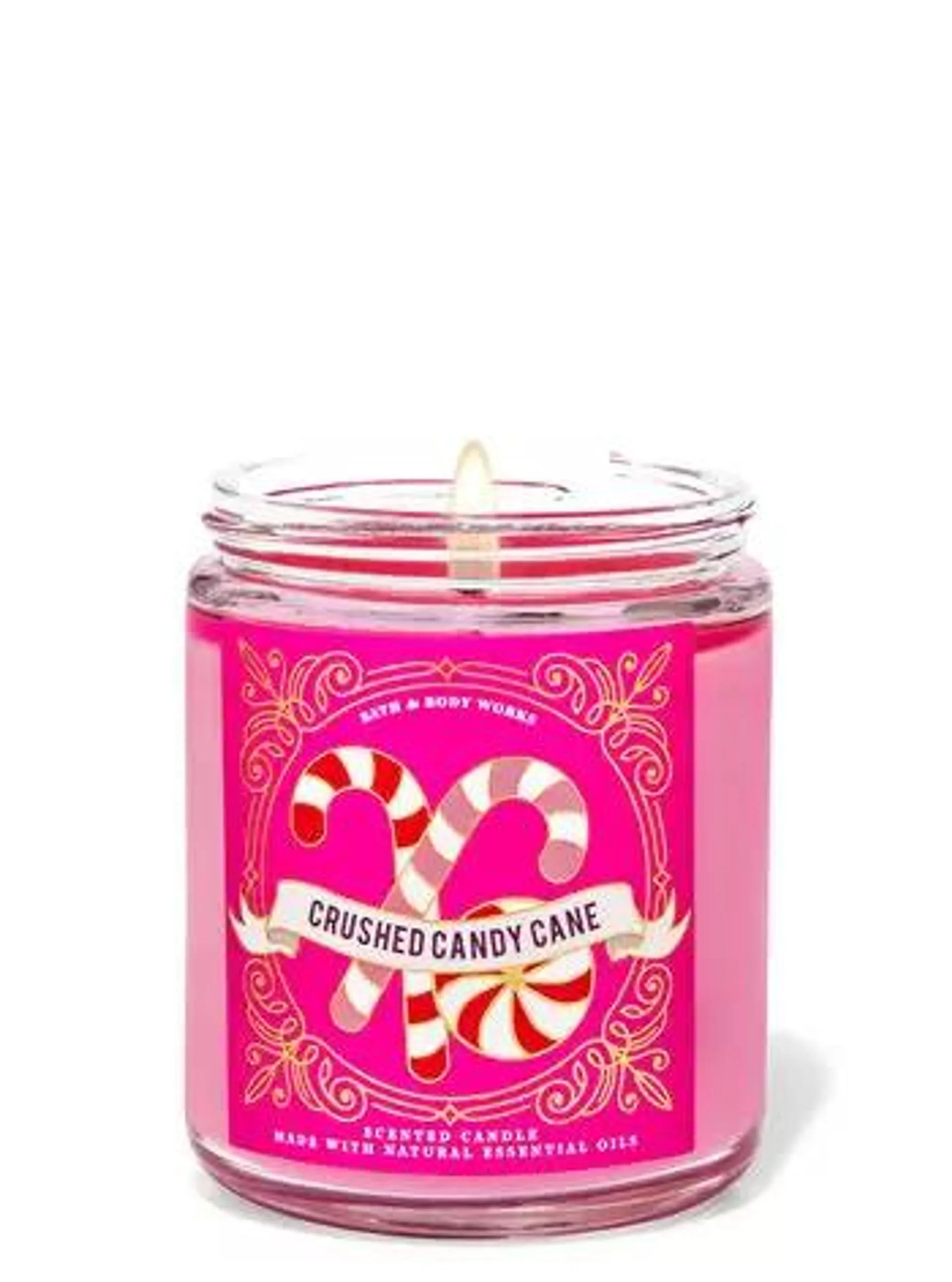 Crushed Candy Cane Single Wick Candle