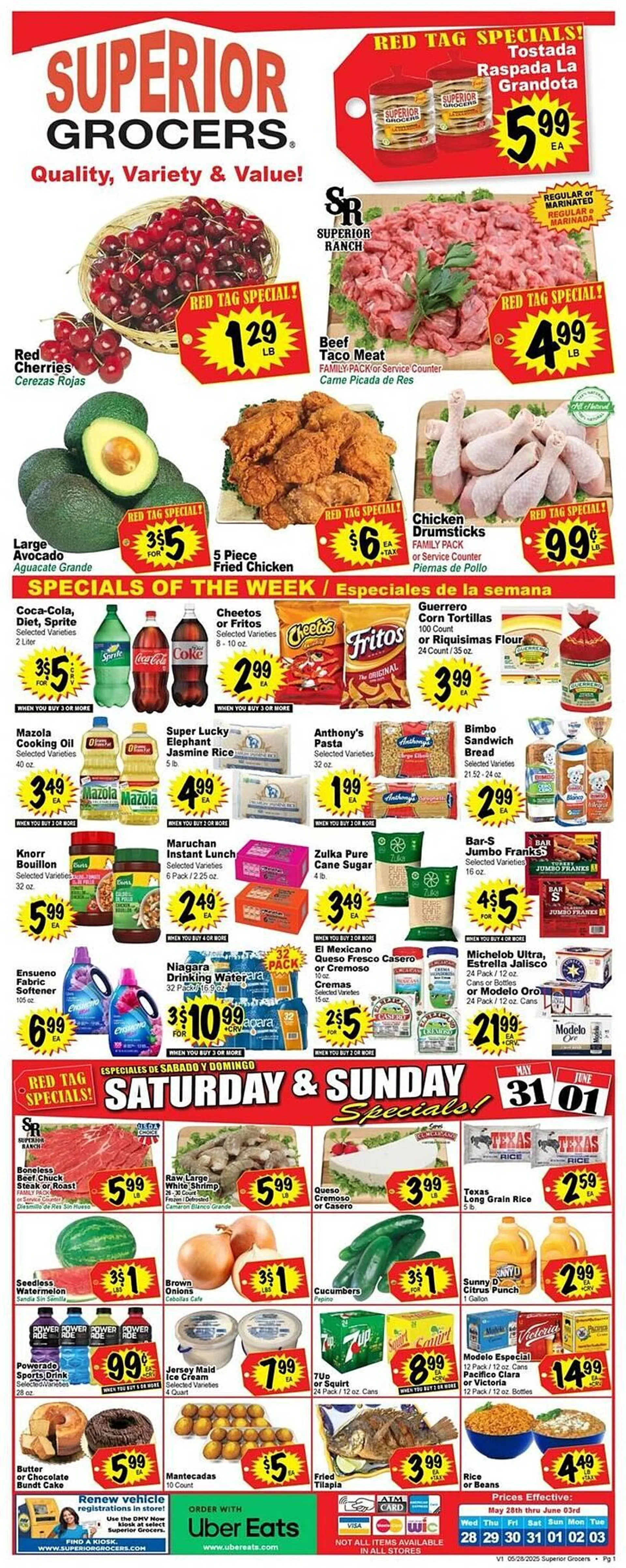 Weekly ad Superior Grocers Weekly Ad from May 28 to June 3 2025 - Page 1