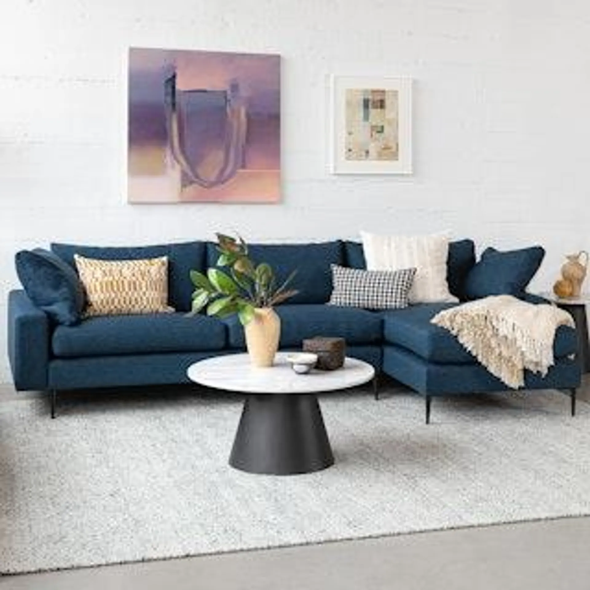 Nova Twilight Blue Reversible Sectional