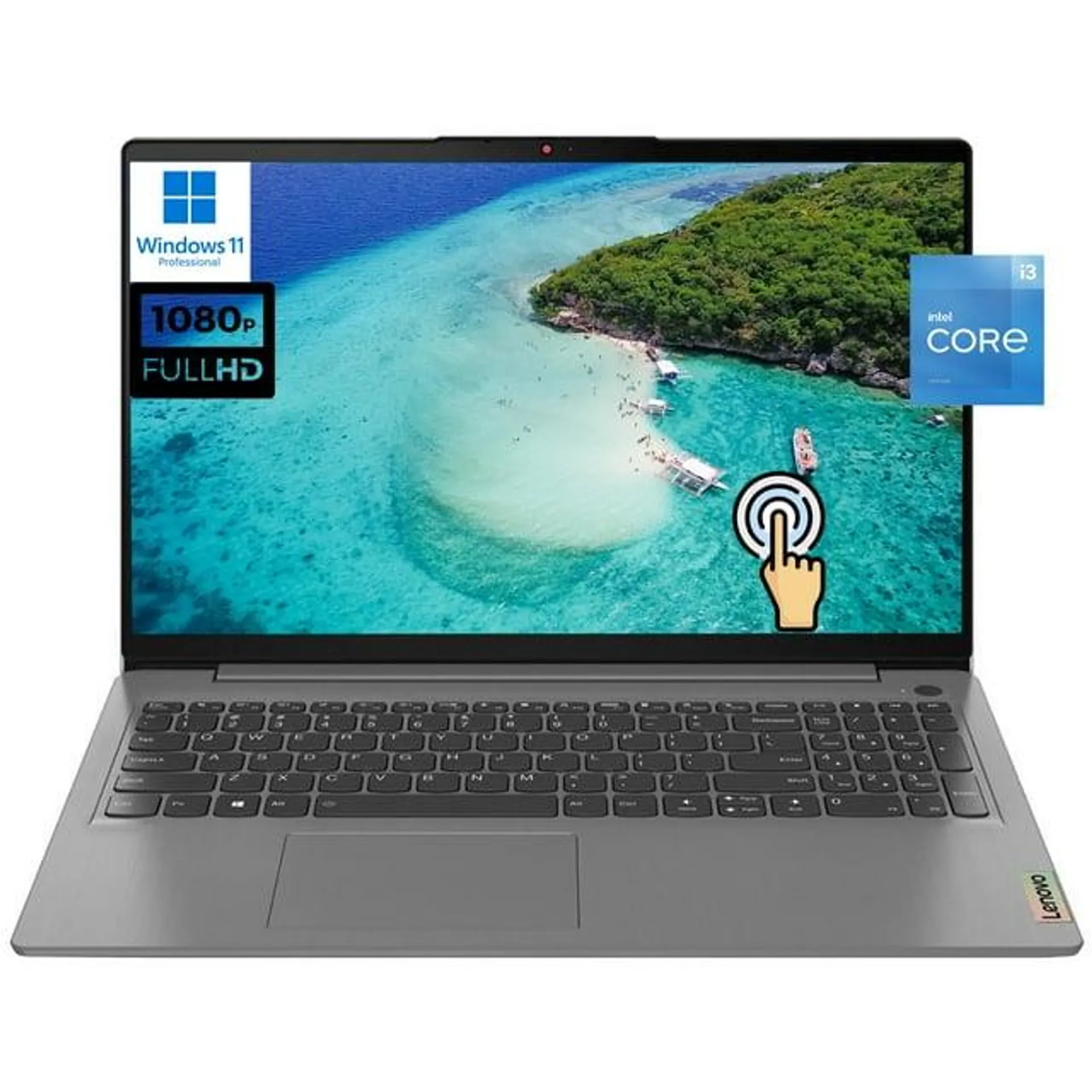 Lenovo Ideapad 3i 15.6" FHD Touchscreen Business Laptop Computer, 11th Intel Dual-Core i3-1115G4, Intel UHD Graphics, 16GB RAM, 512GB PCIe SSD, Wi-Fi 6, Bluetooth, HDMI, Windows 11