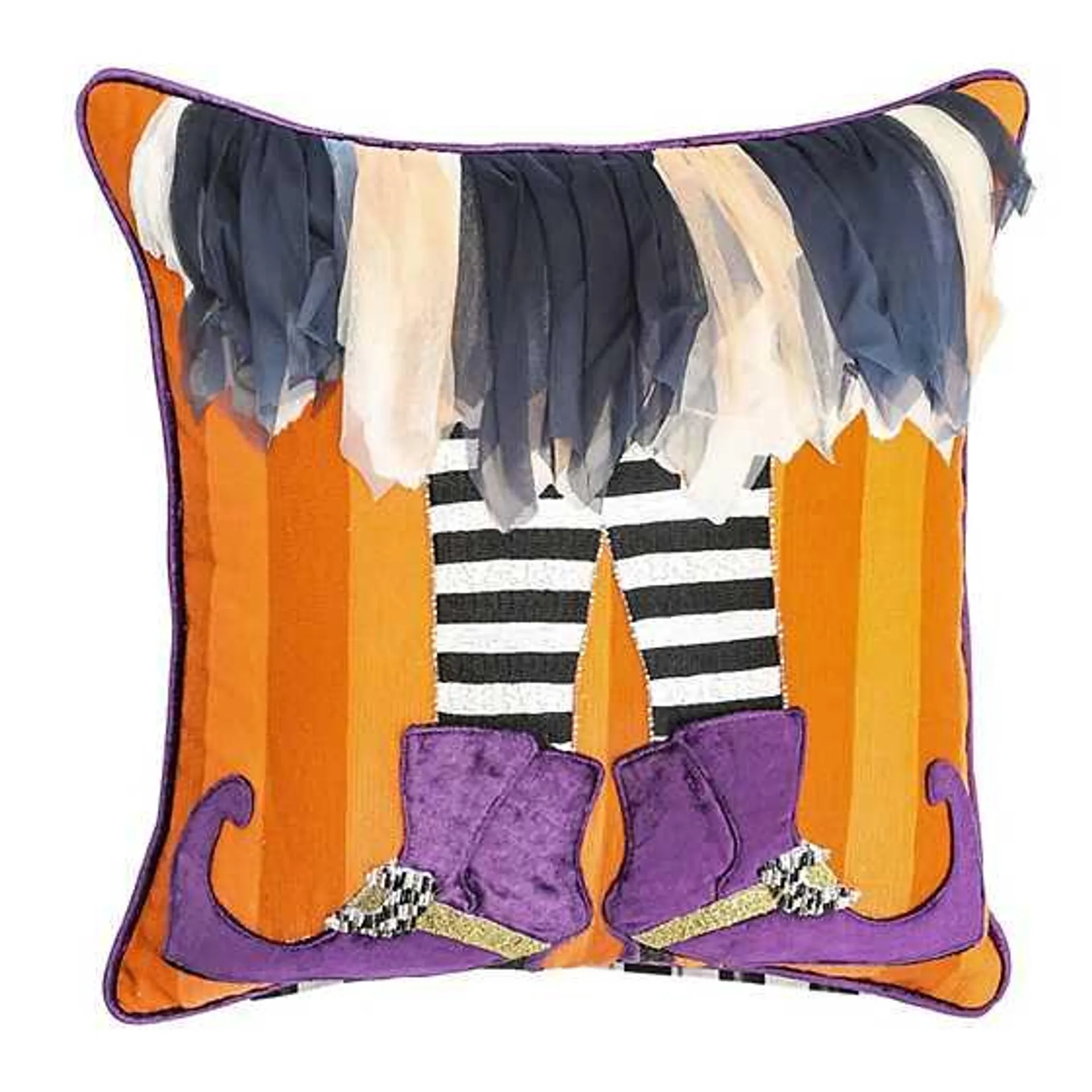 Witch's Boots Throw Pillow