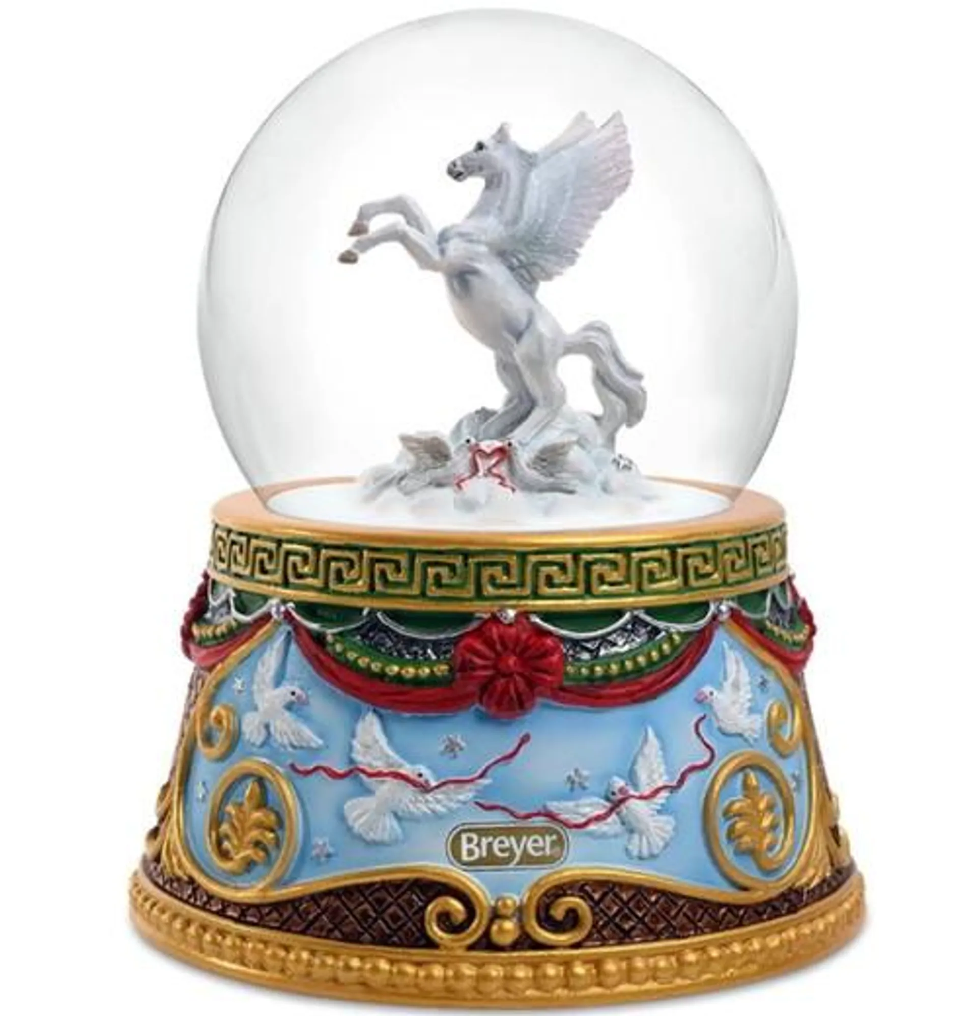 Breyer Holiday Flight Musical Snow Globe