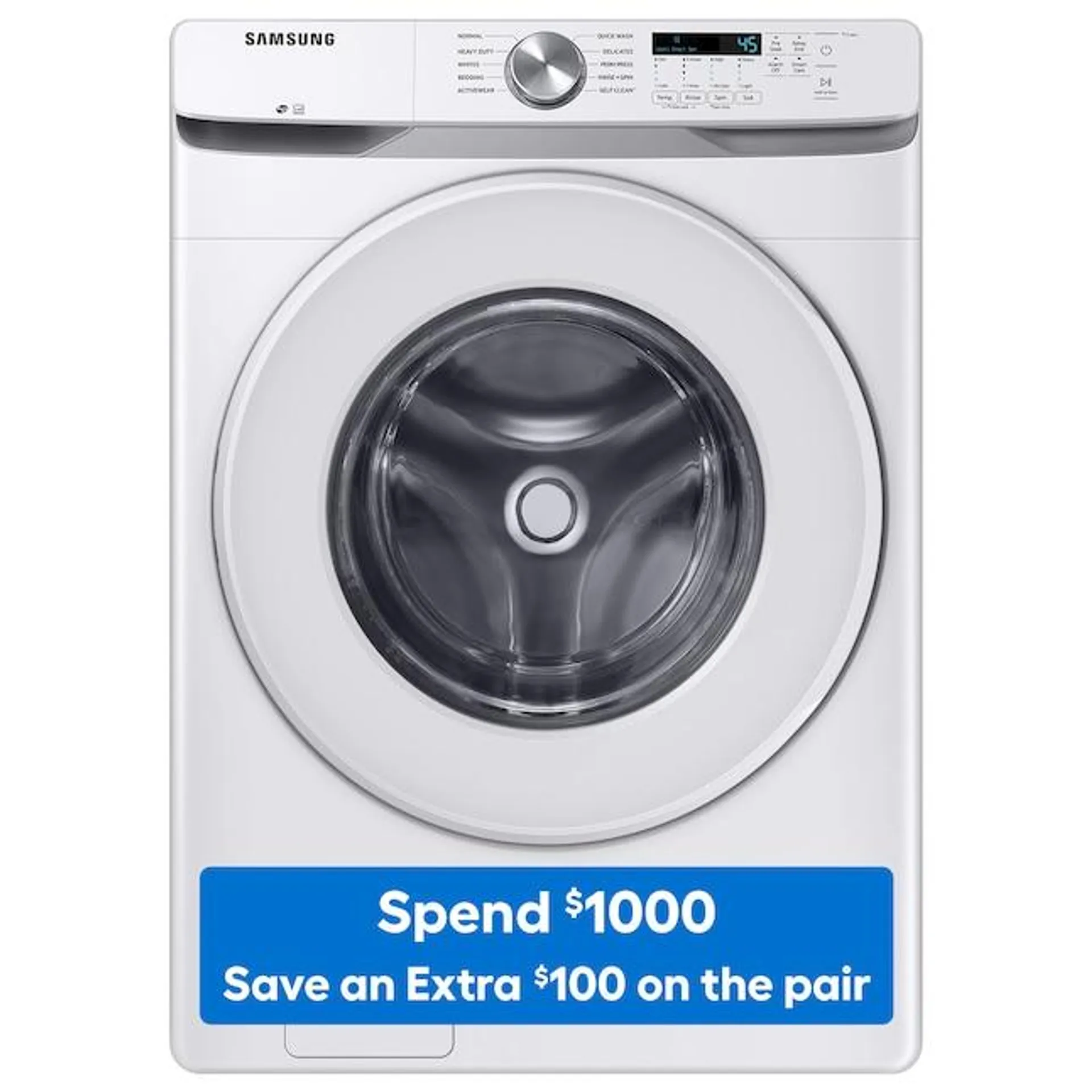 Samsung 4.5-cu ft High Efficiency Stackable Front-Load Washer (White) ENERGY STAR