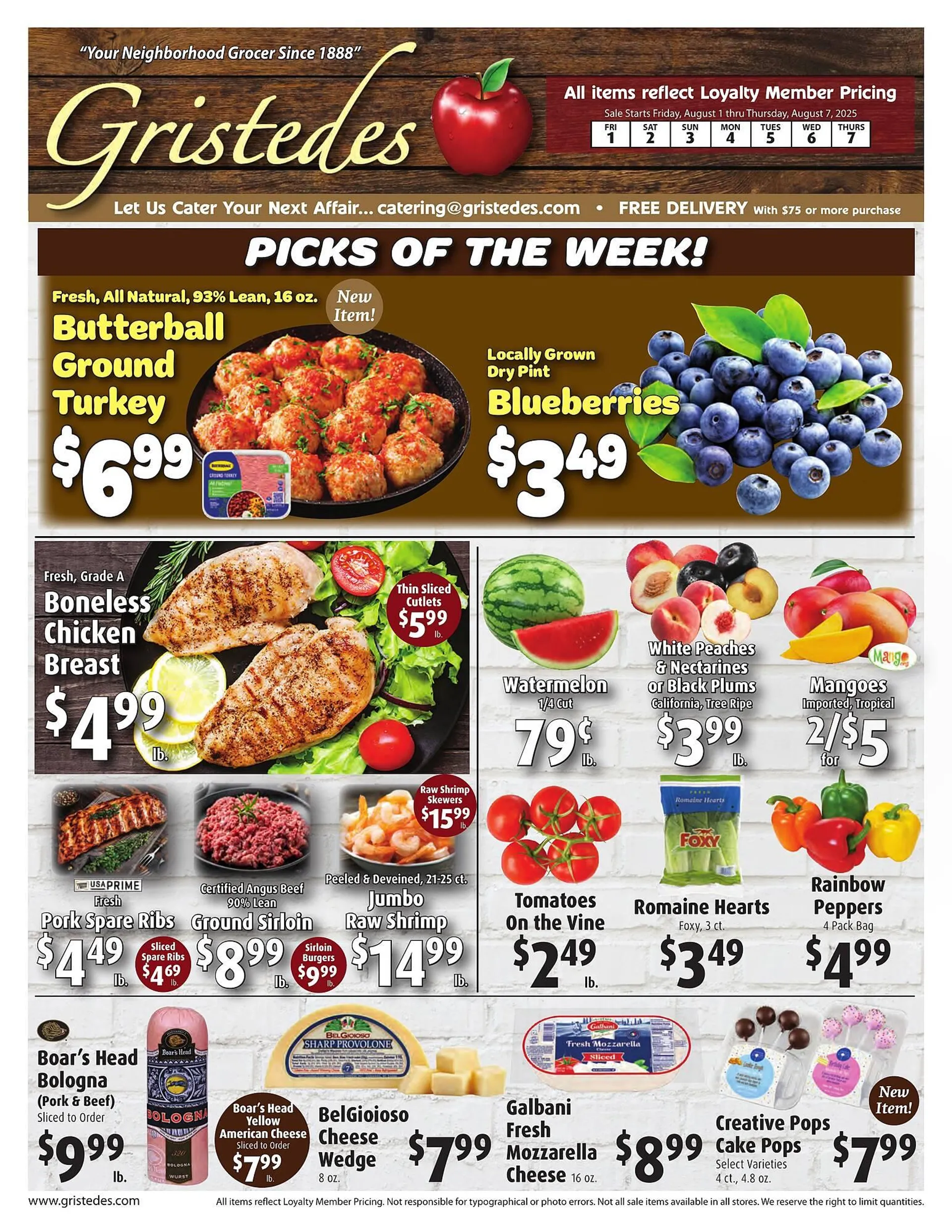 Weekly ad Gristedes Weekly Ad from August 1 to August 7 2025 - Page 1