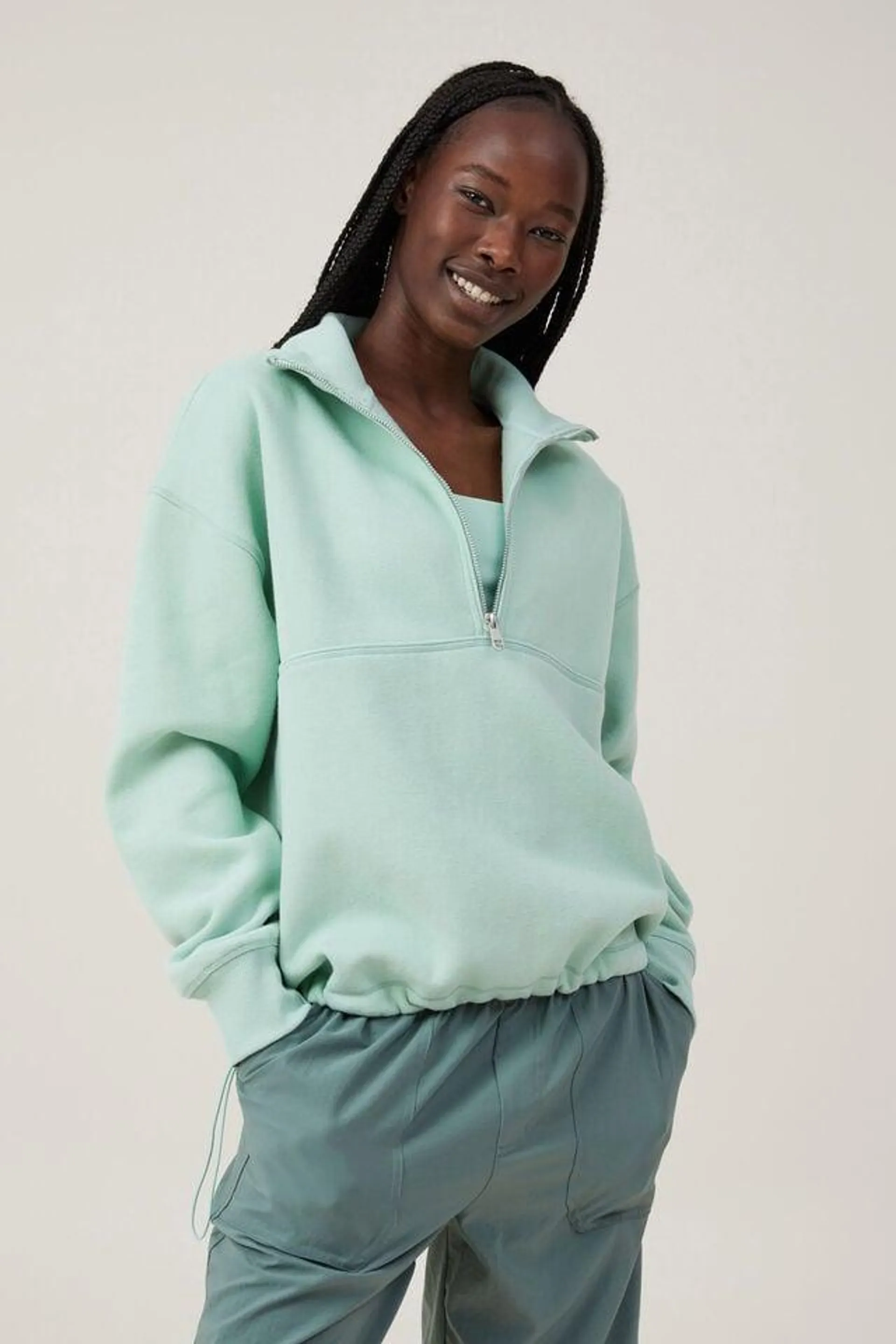 Plush Essential Half Zip Jumper