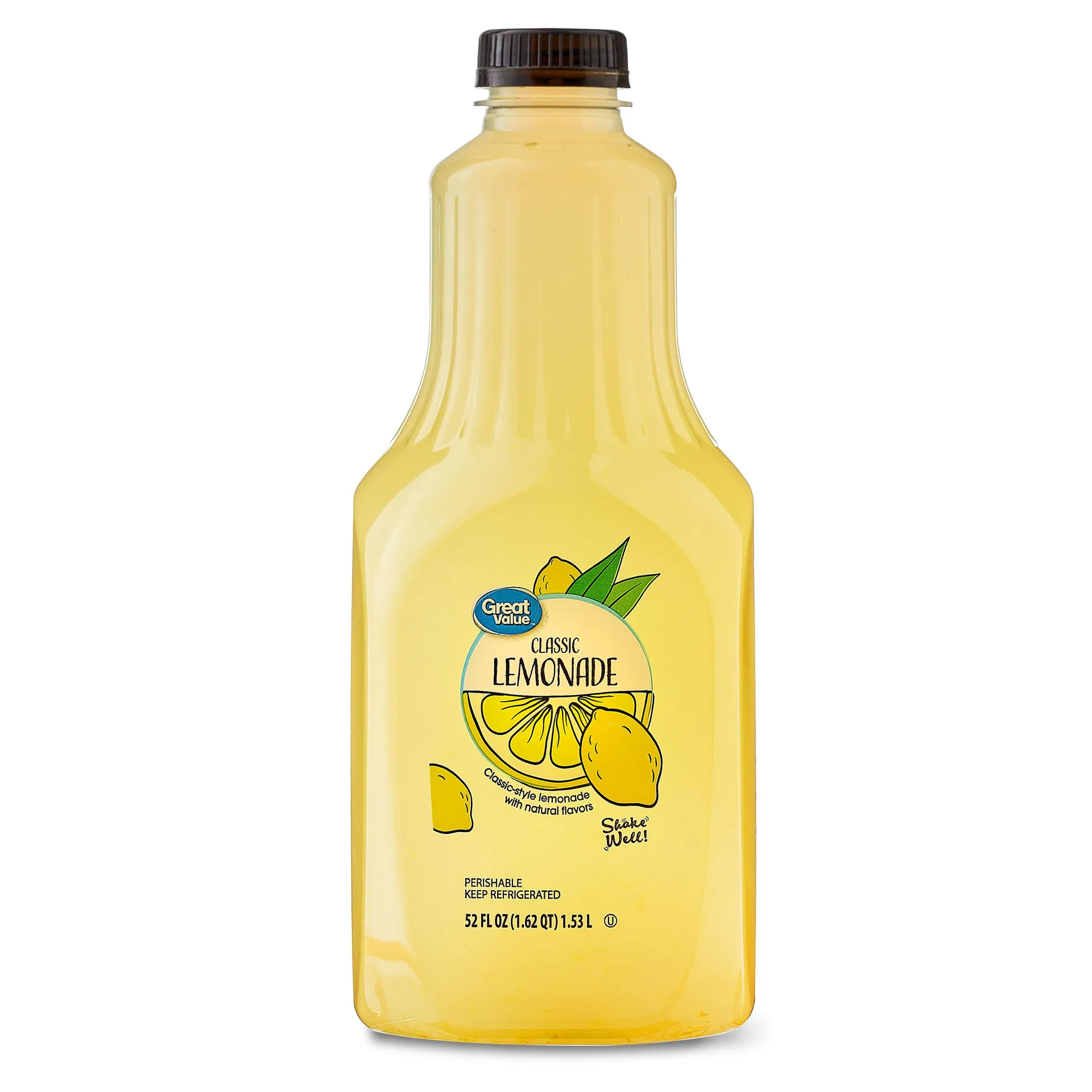 Great Value Classic Style Lemonade, 52 fl oz