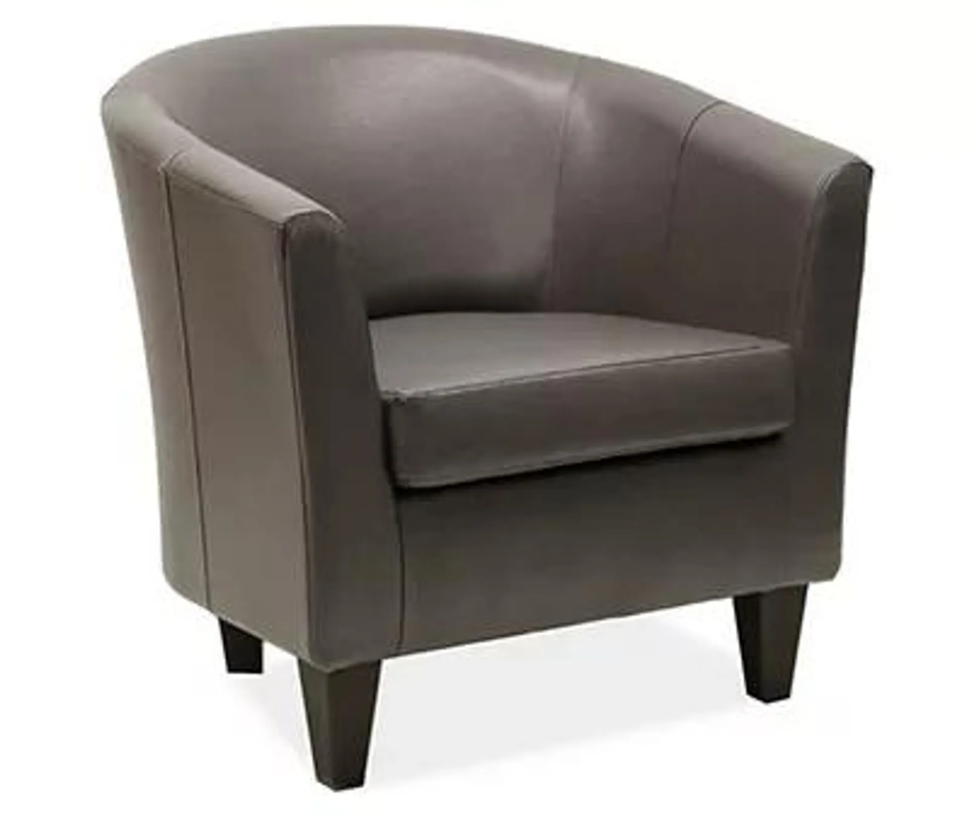 Windko Gray Faux Leather Tub Chair