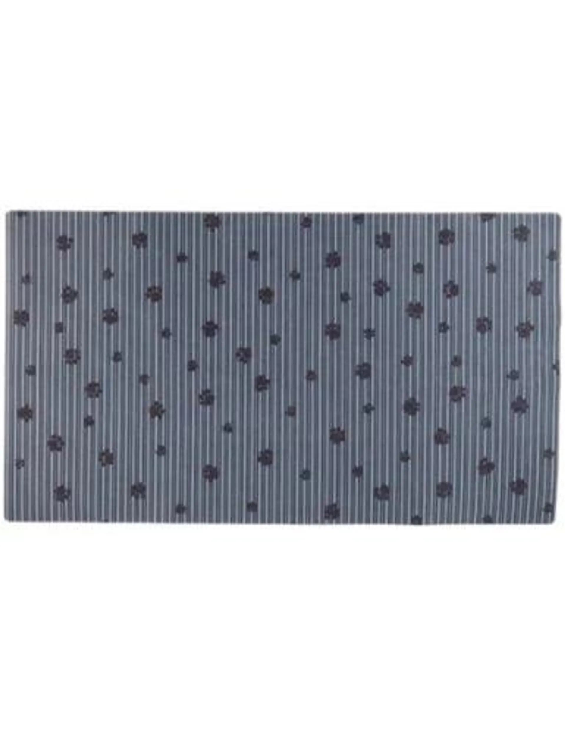 Drymate Pet Bowl Placemat, Grey Paw Stripe