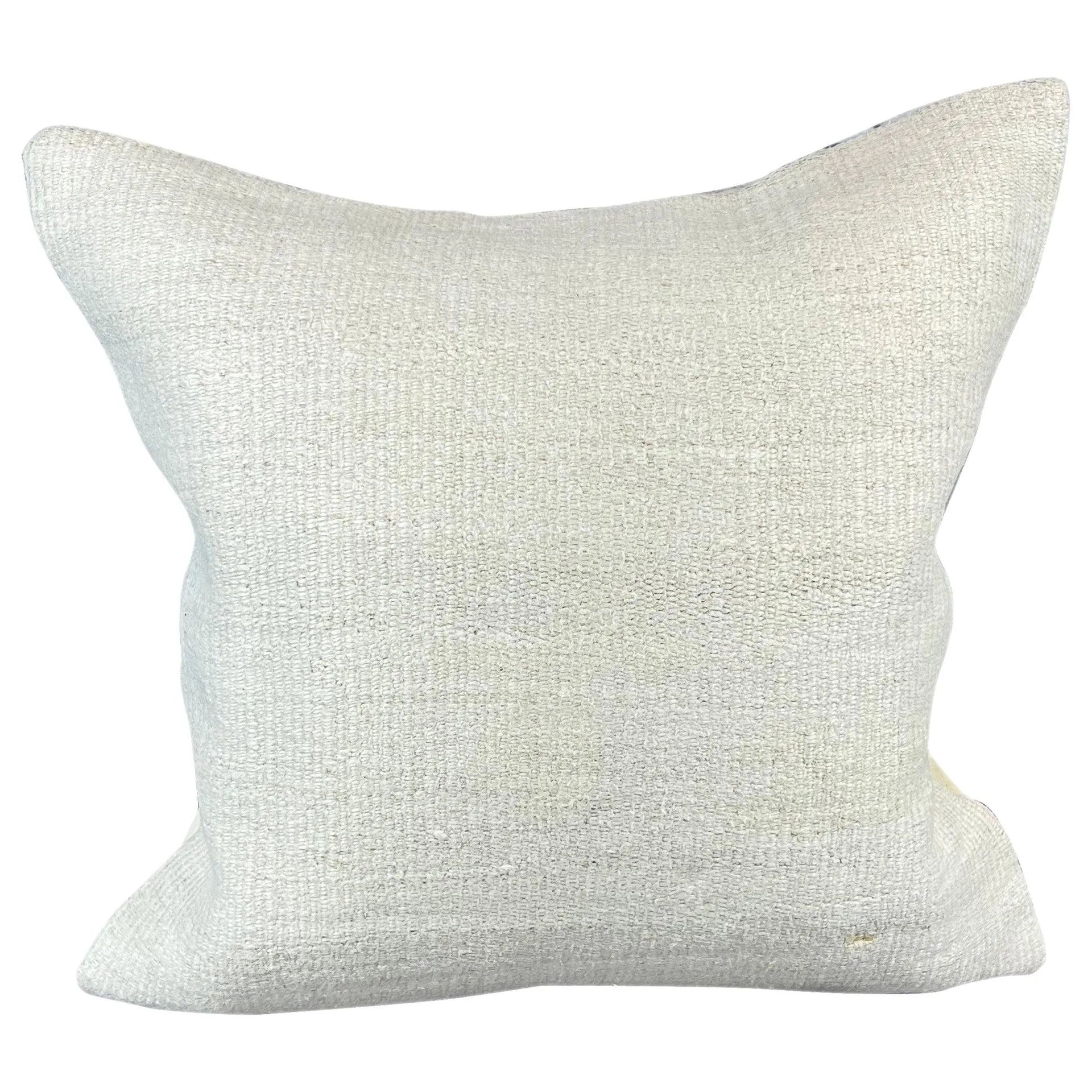 20 x 20 Hemp Turkish Cushion Natural Grayish White Pillow Cushion Cover #6533