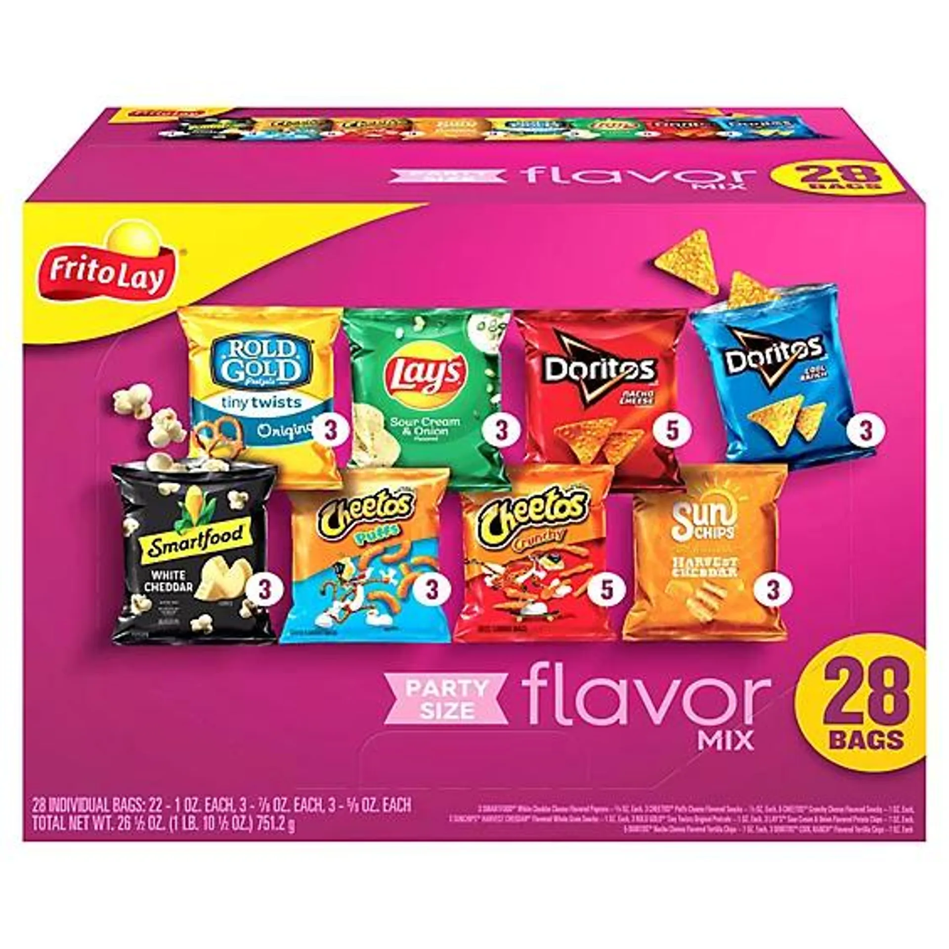Frito Lay Variety Pack Flavor Mix – 28 Ct