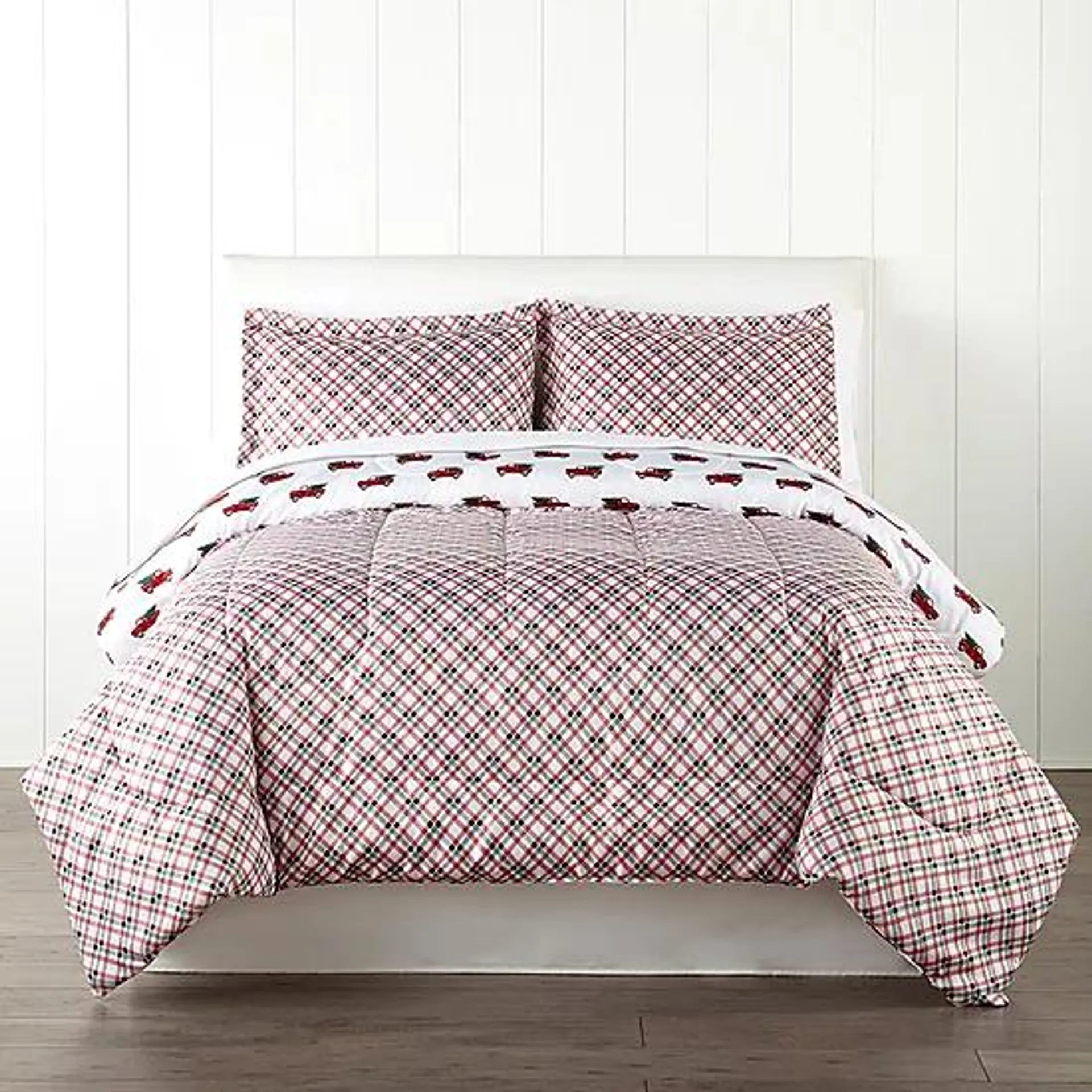 Brooklyn Loom Novelty Plaid Midweight Reversible Comforter Set