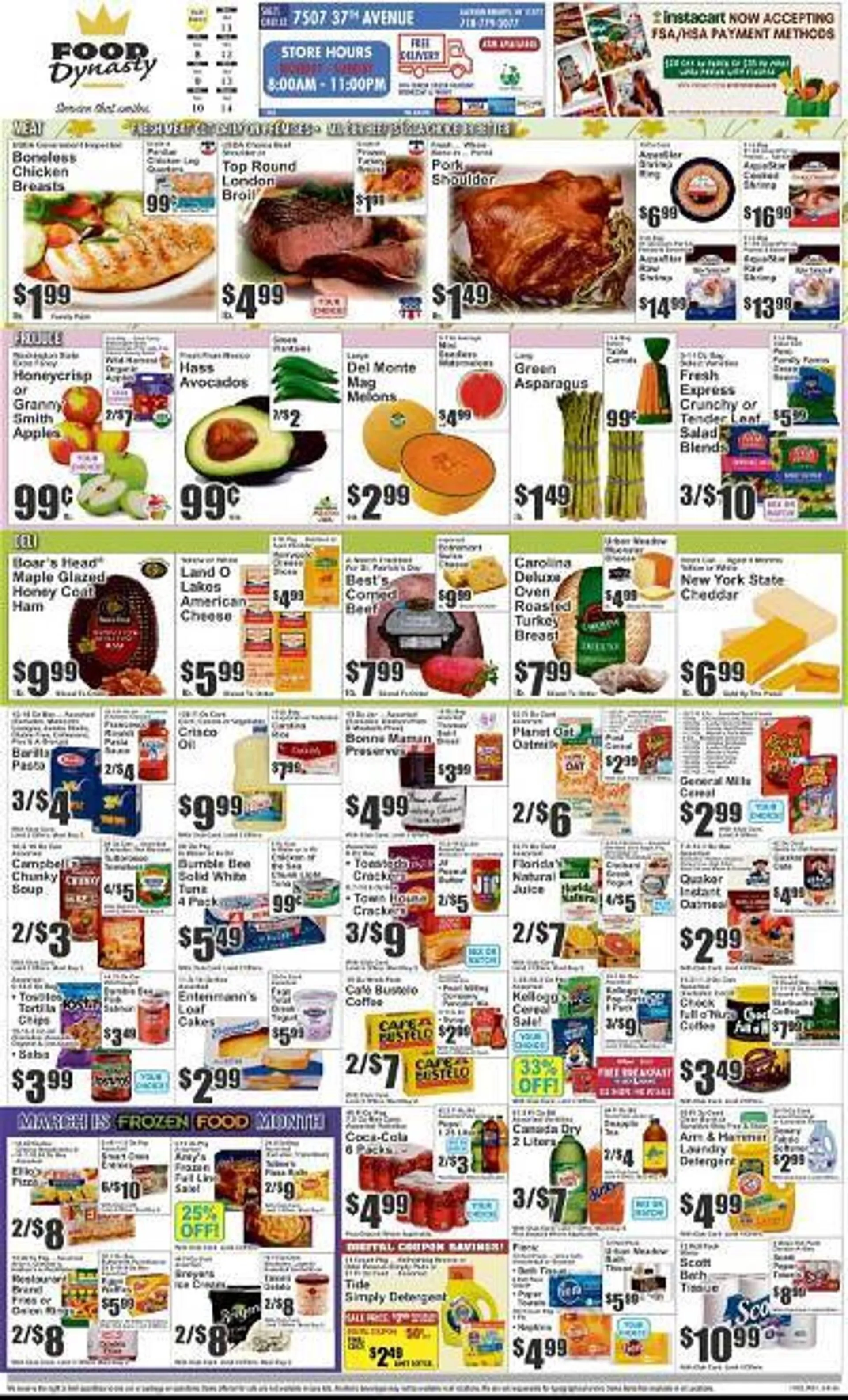 Weekly ad Almonte's Food Dynasty Marketplace Weekly Ad from March 8 to March 14 2024 - Page 1