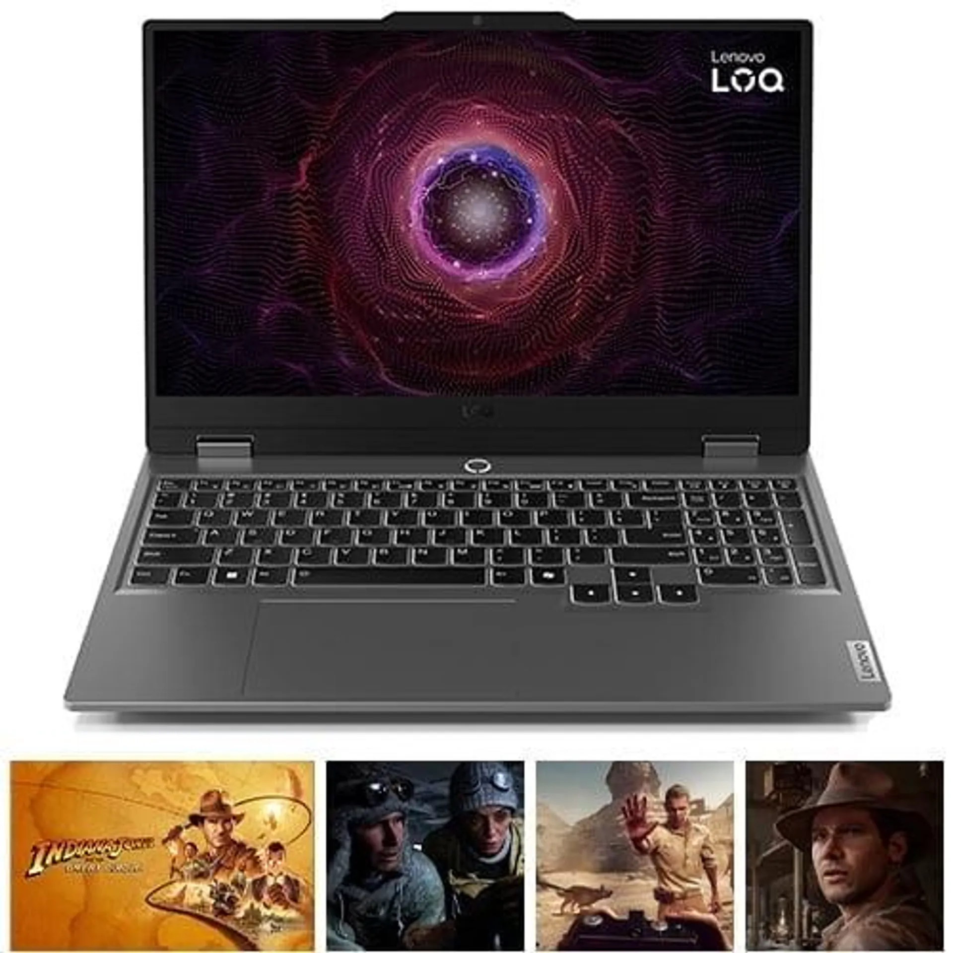 Lenovo LOQ 15.6" FHD 144Hz Gaming Notebook Ryzen 7 7435HS 16GB RAM 512GB SSD NVIDIA GeForce RTX 4070 Luna Grey +Indiana Jones Game Bundle