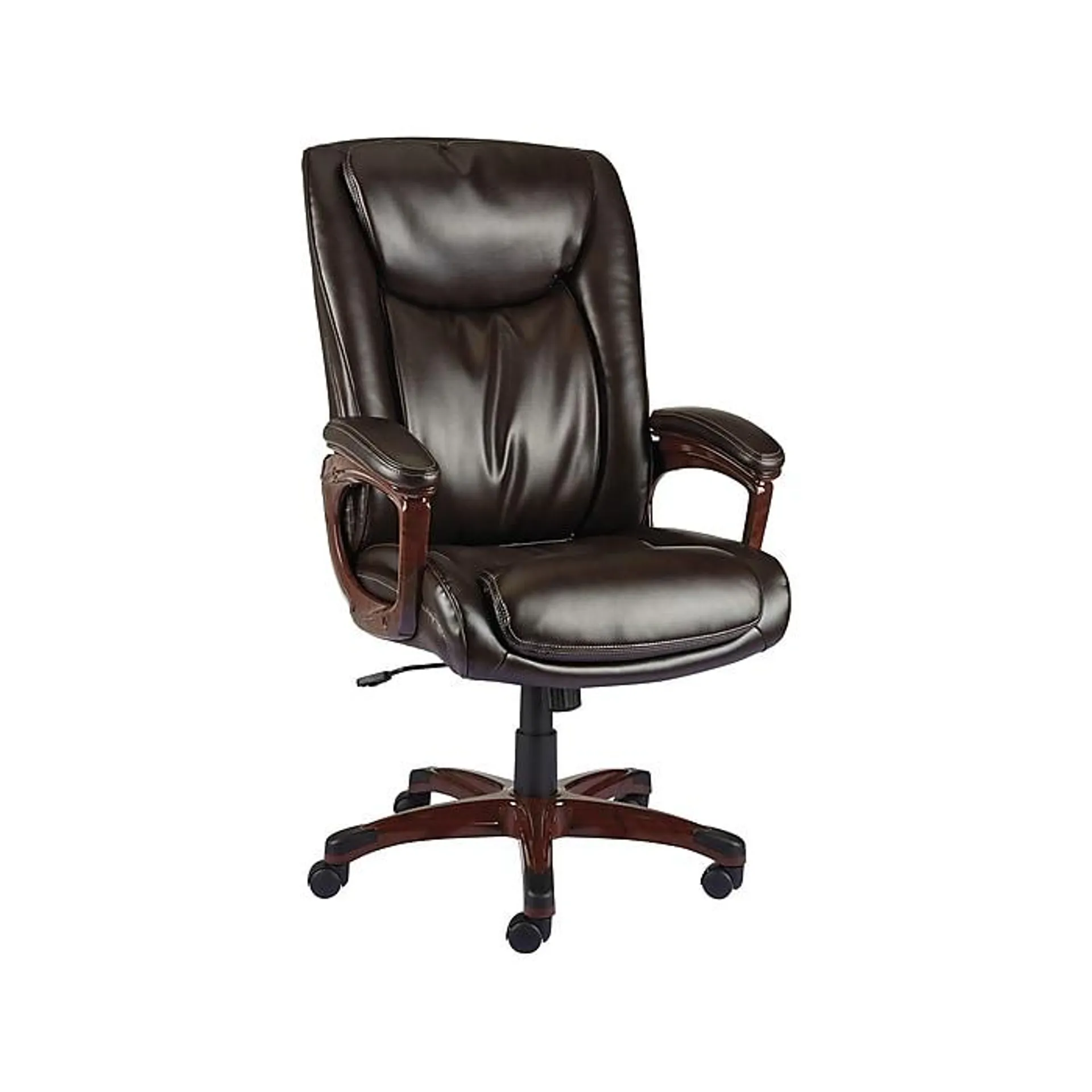 Staples® Westcliffe Ergonomic Leather Swivel Executive Chair,