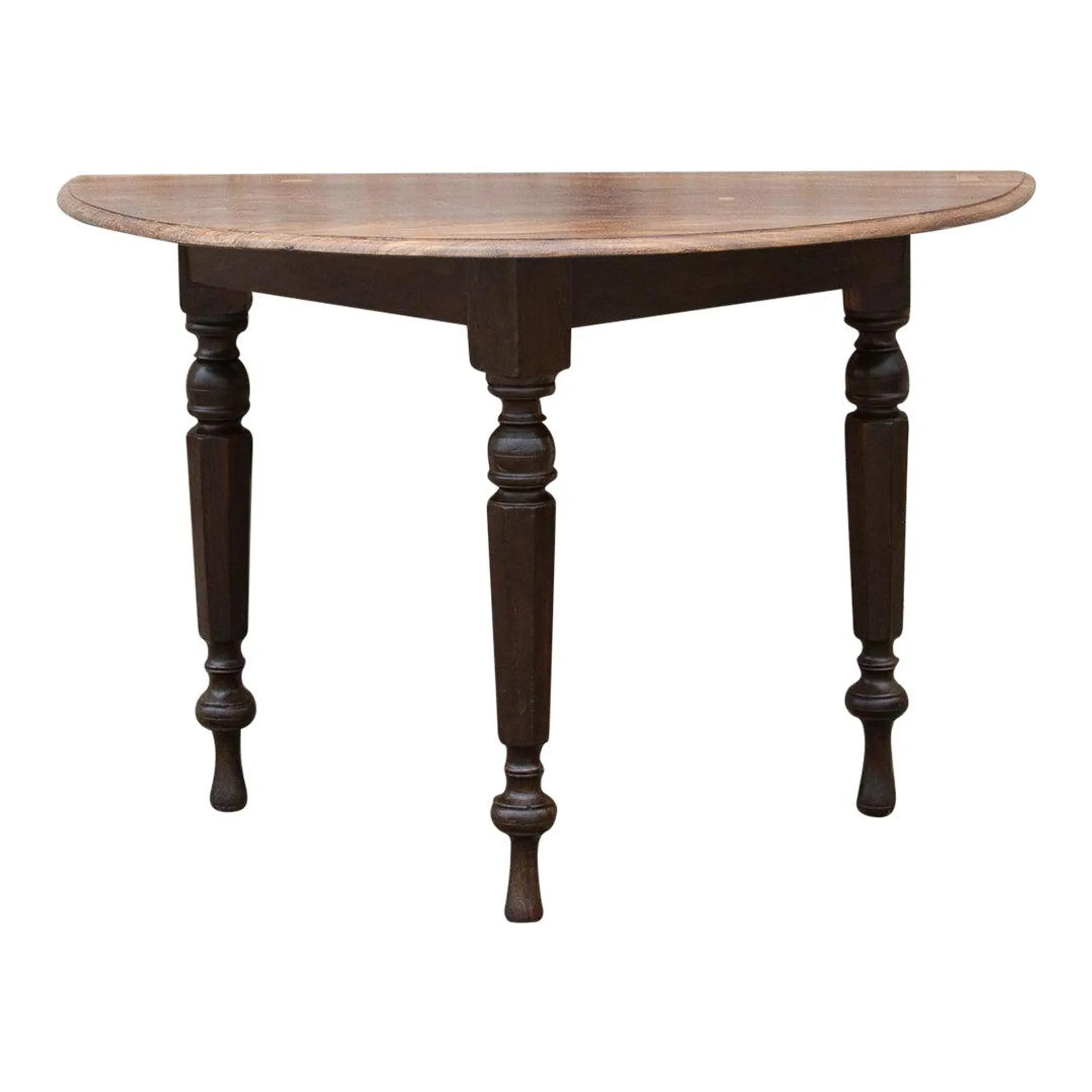 19th C. Colonial Ceylon Demilune Table