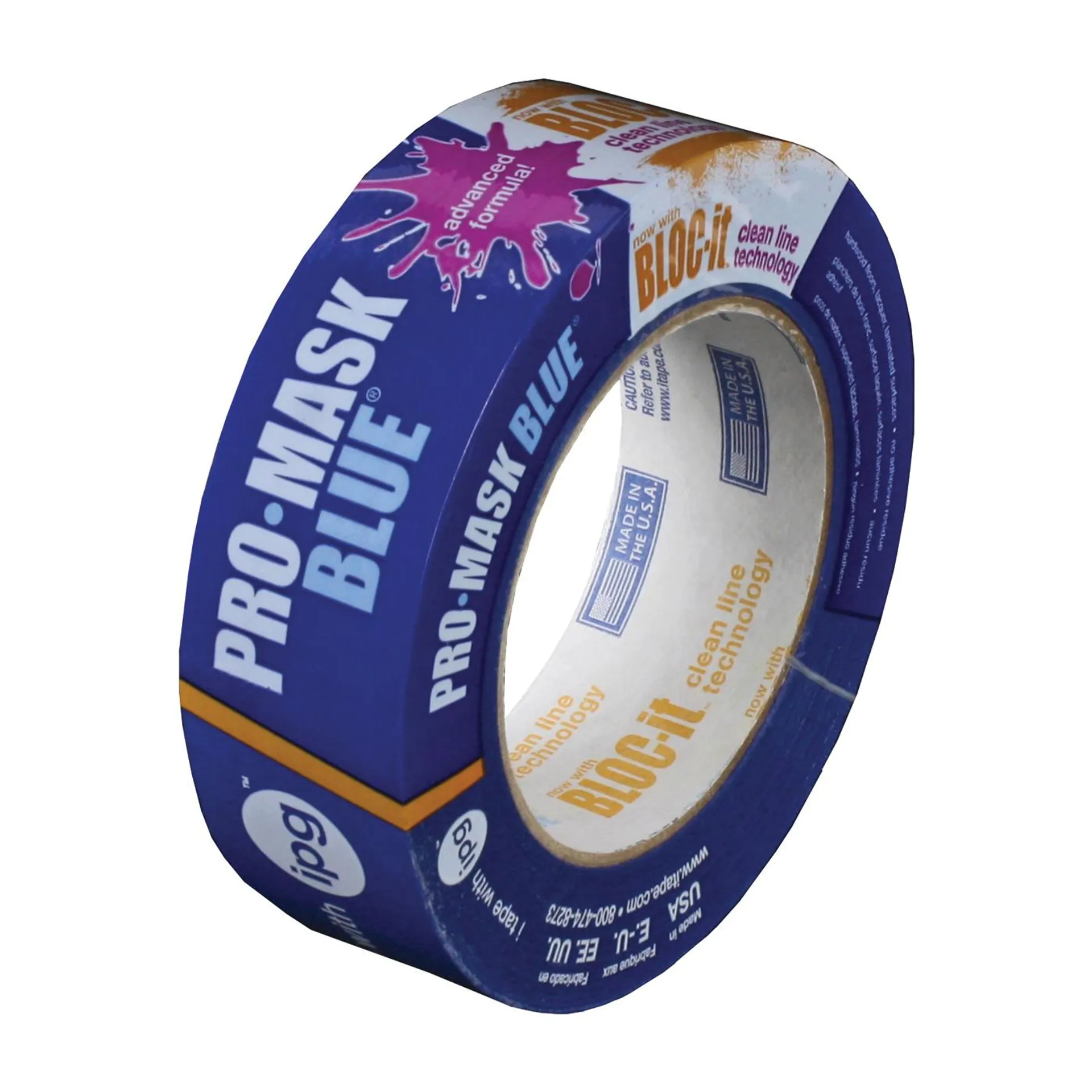 9532-1.5 Masking Tape, 60 yd L, 1.4 in W, Crepe Paper Backing, Blue