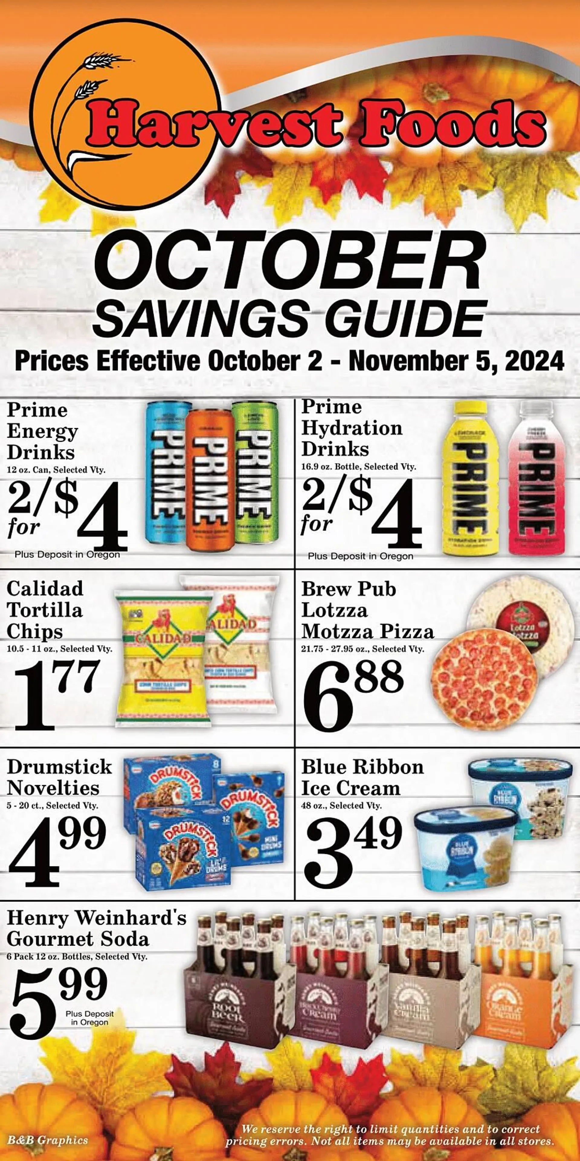 Weekly ad Harvest Foods ad from October 2 to November 5 2024 - Page 33