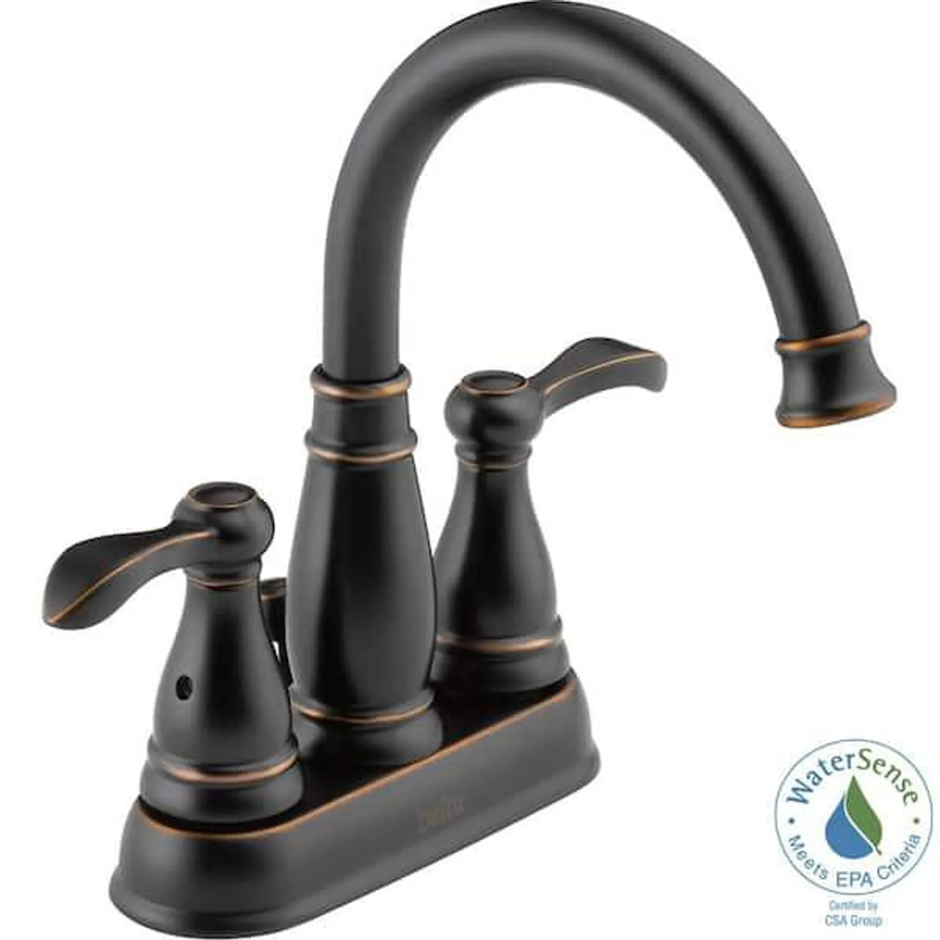 Porter 4 in. Centerset 2-Handle High-Arc Bathroom Faucet in Oil Rubbed Bronze