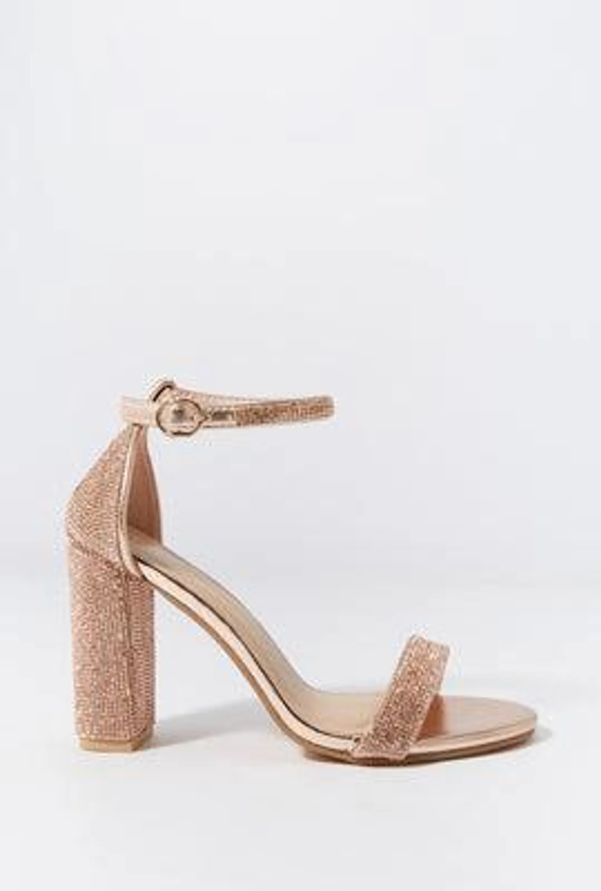 Rose Rhinestone High Heel