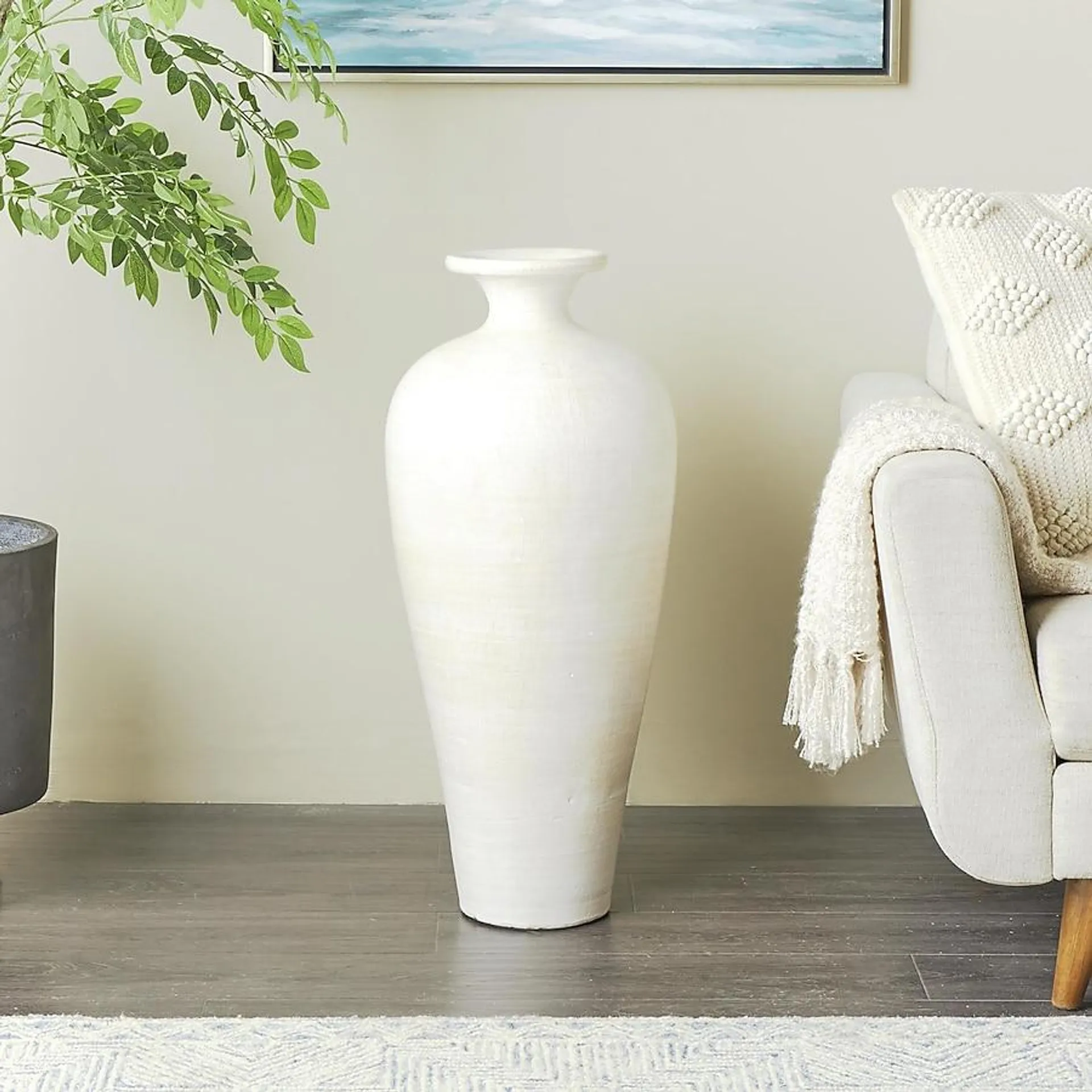 Grayson Lane White Ceramic Modern Vase