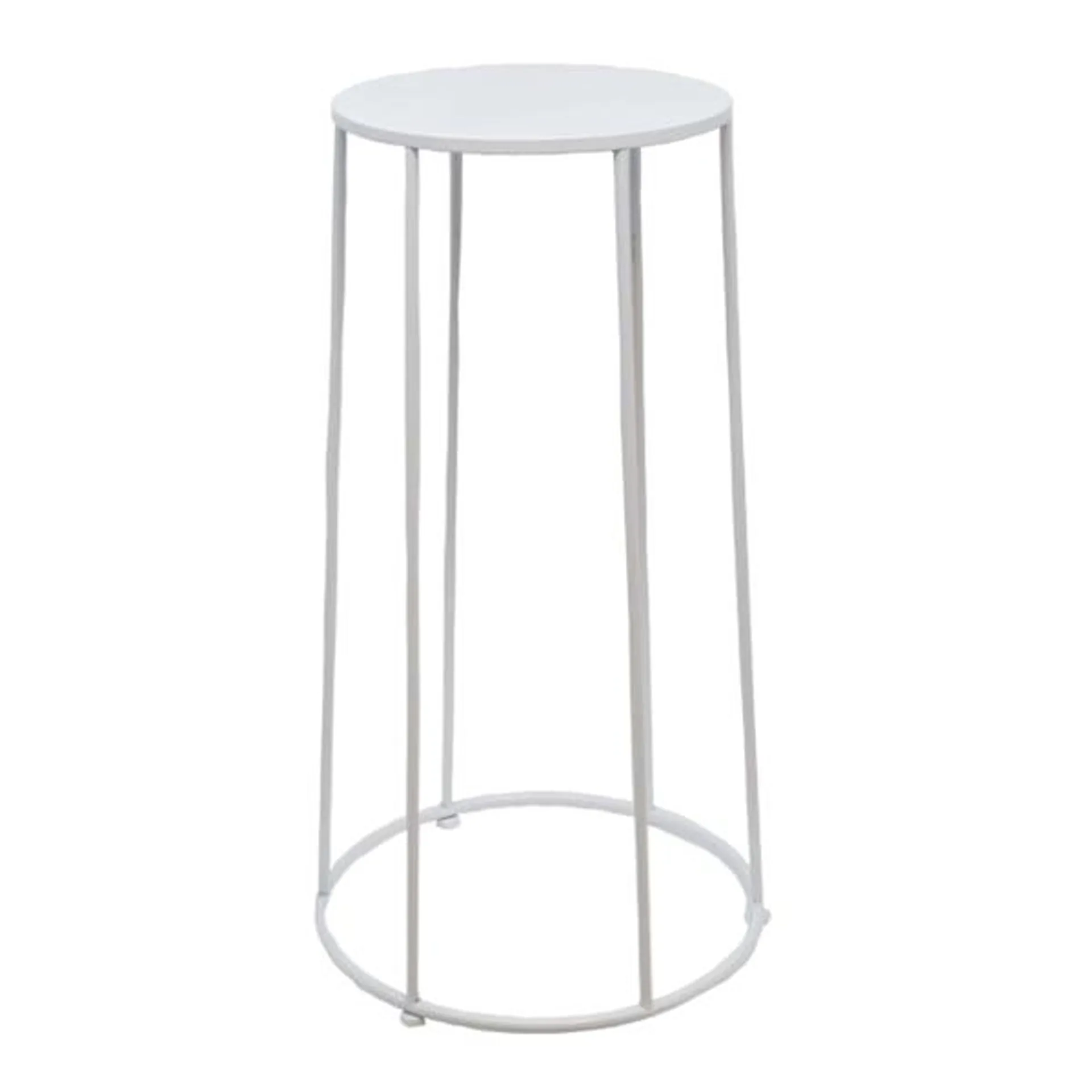 Providence Sailor White Metal Plant Stand, Large