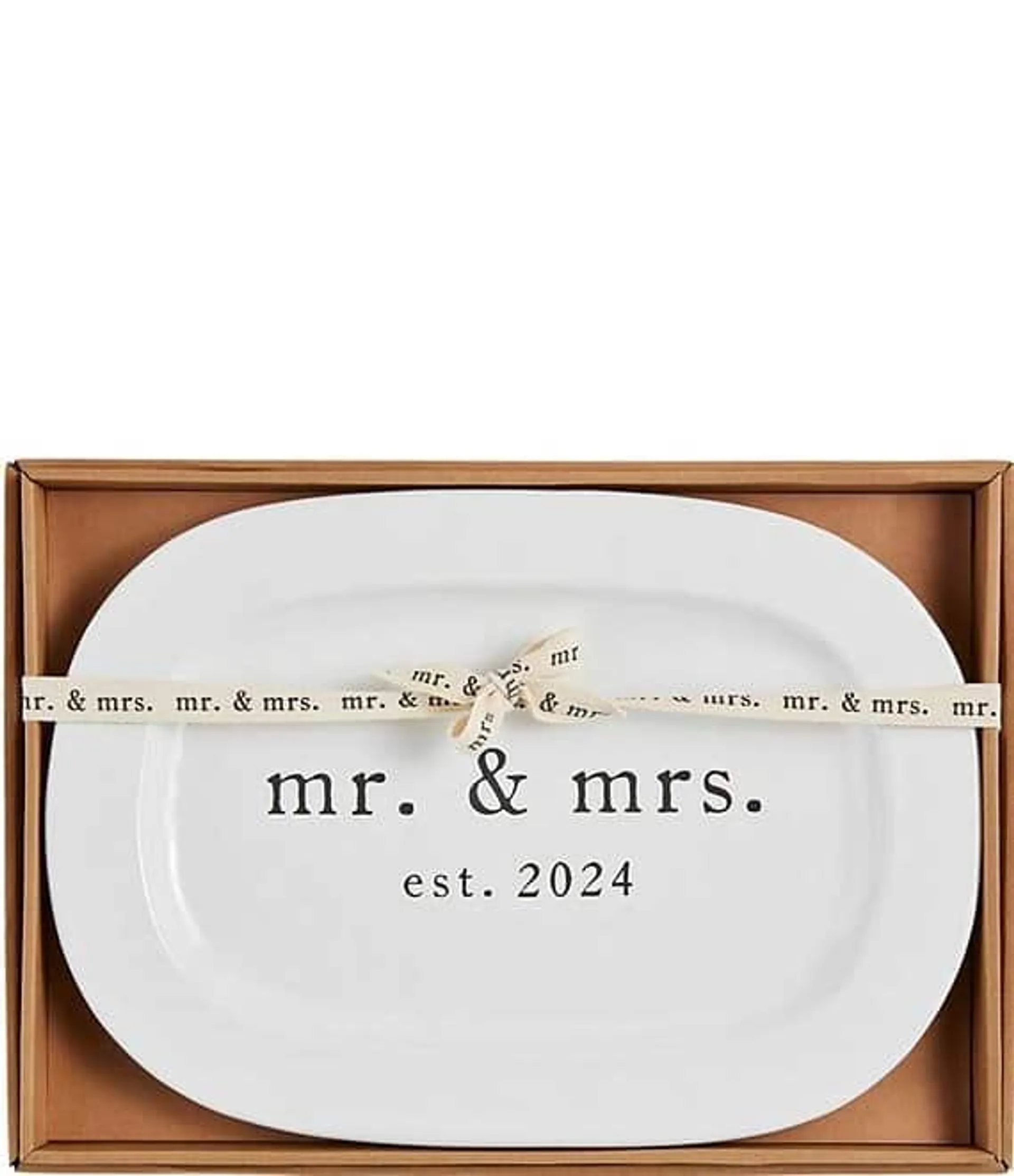 Wedding Collection Mr & Mrs. est 2024 Ceramic Platter