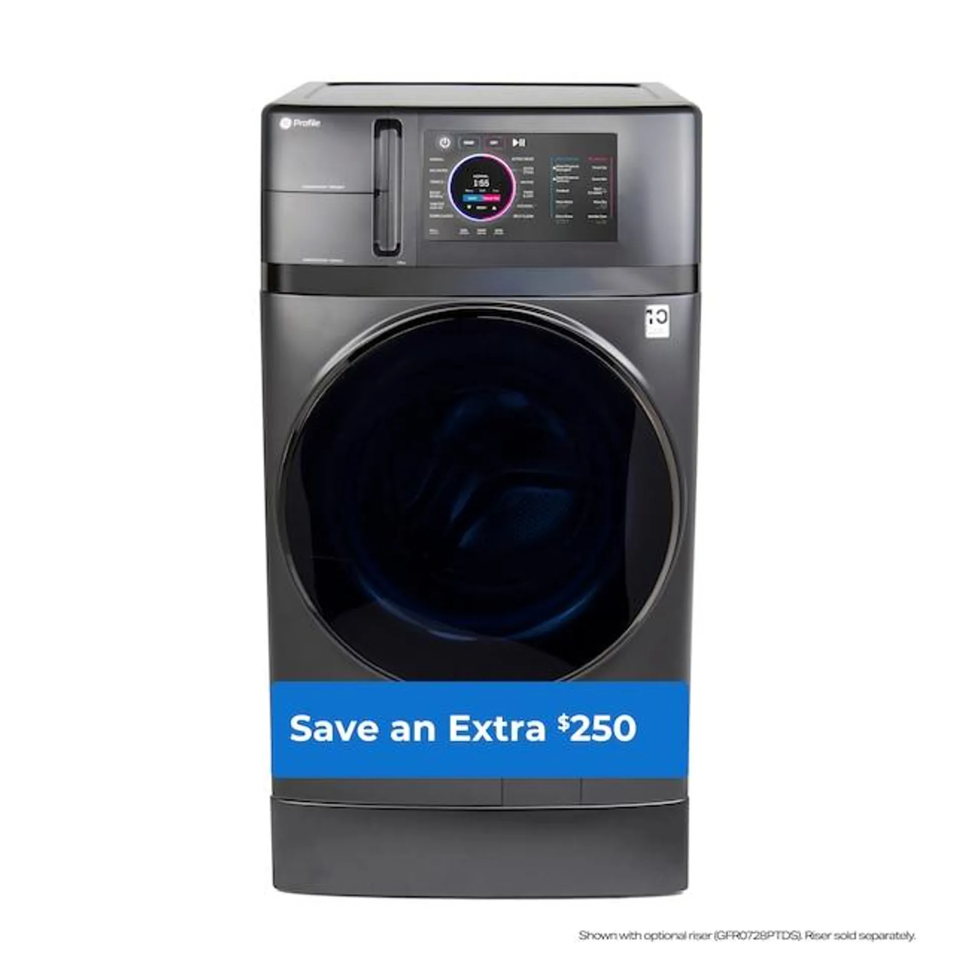 GE Profile 4.8-cu ft Capacity Carbon Graphite Ventless All-in-One Washer/Dryer Combo ENERGY STAR