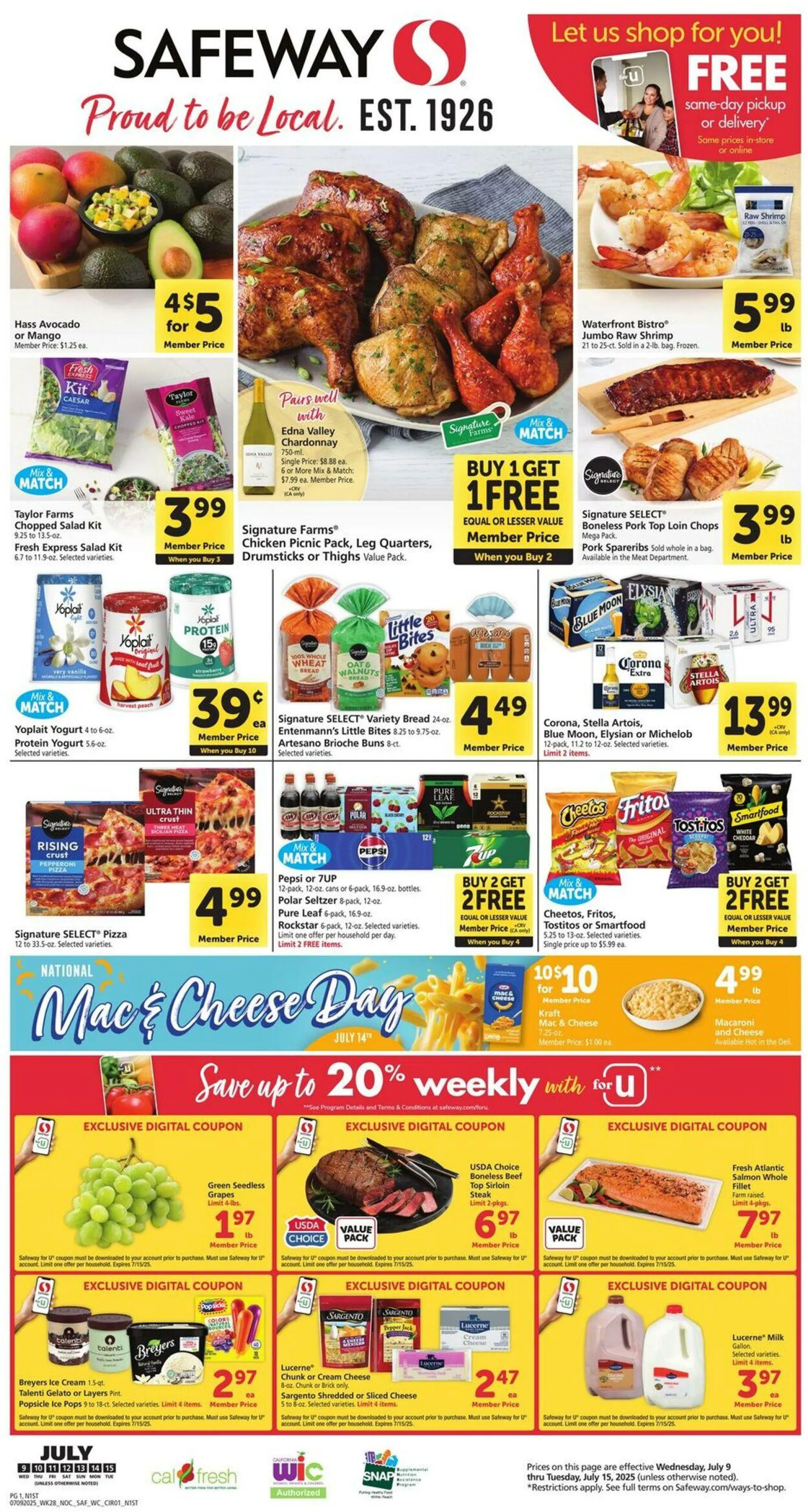 Weekly ad Safeway Current weekly ad from July 9 to July 15 2025 - Page 1