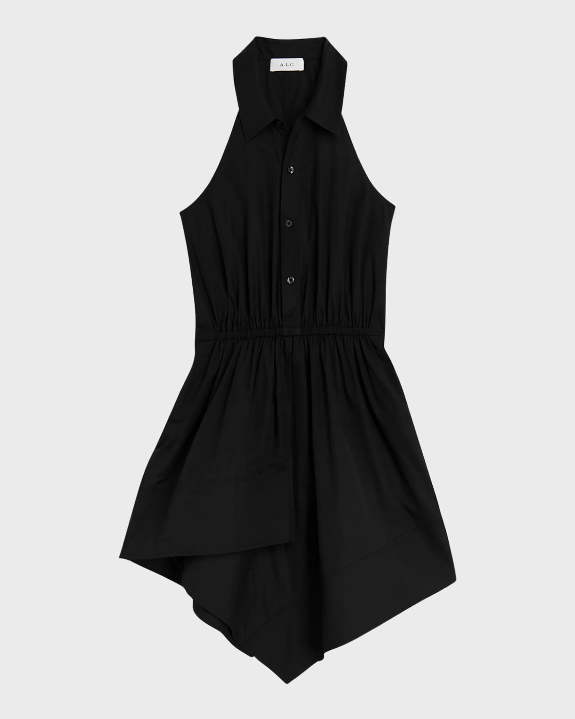 Aria Sleeveless Button-Front A-Line Mini Dress