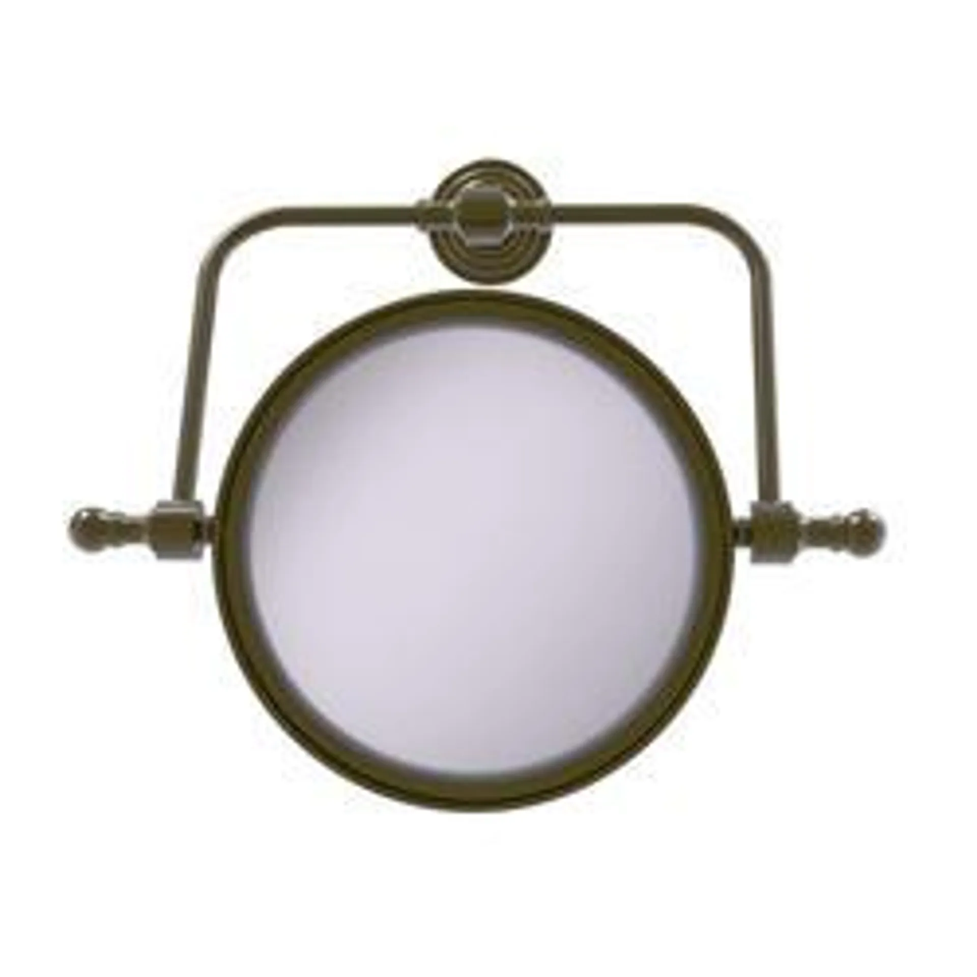 Allied Brass Retro Wave 8" Antique Brass Wall Mounted Swivel Magnifying Makeup Mirror (2X Magnification)