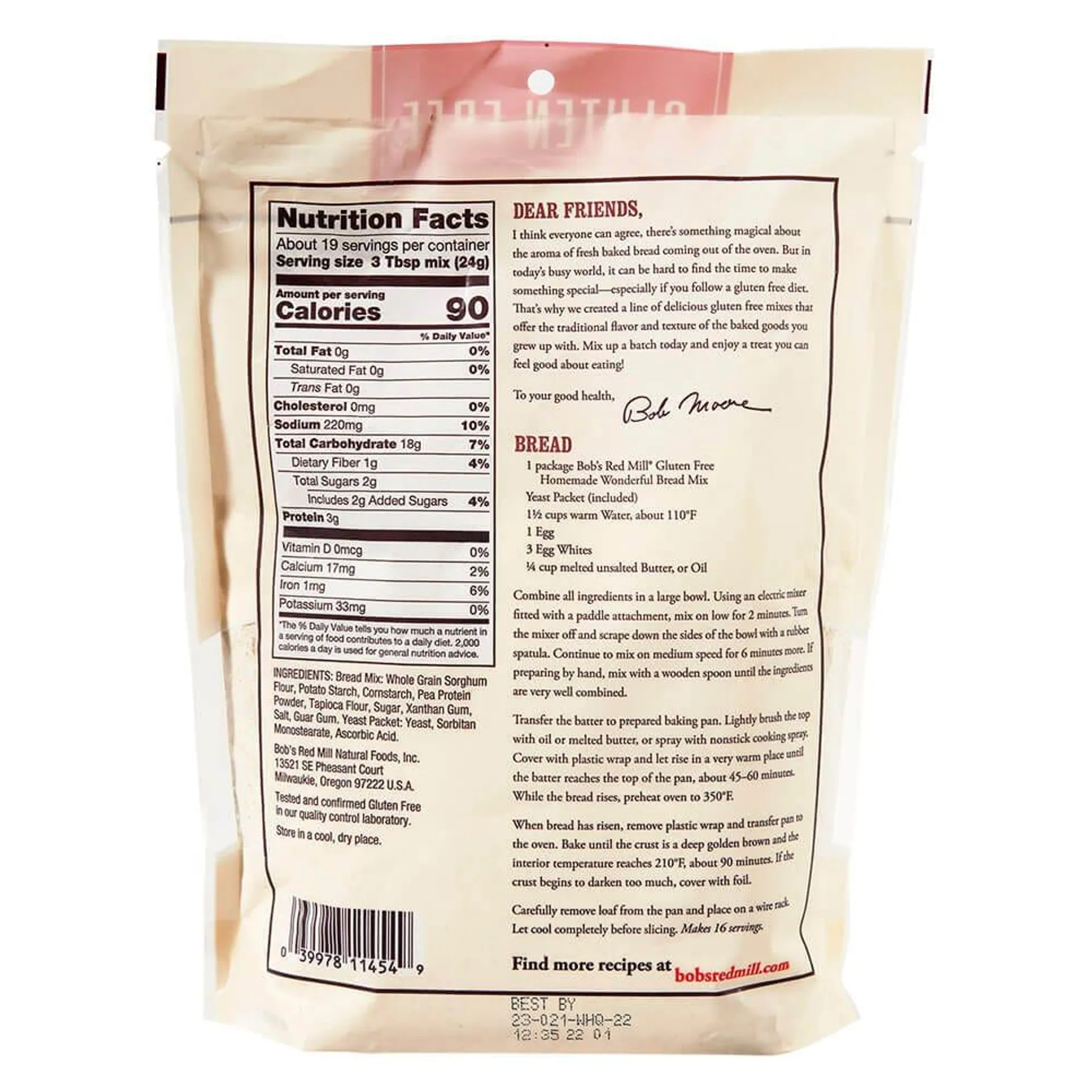 Bob’s Red Mill Homemade Wonderful Bread Mix, 16 oz