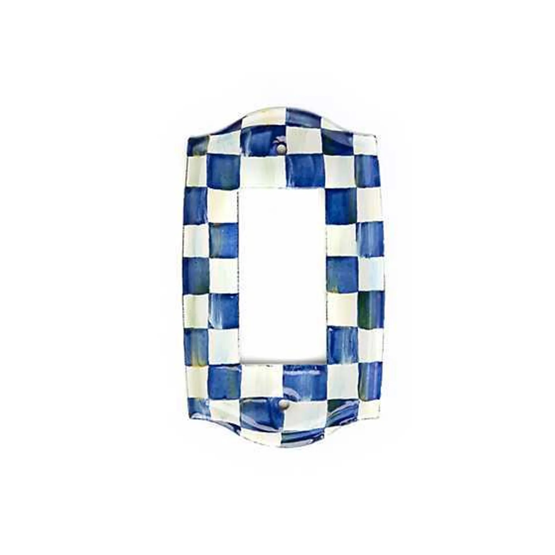 Royal Check Enamel Switch Plate - Single Rocker