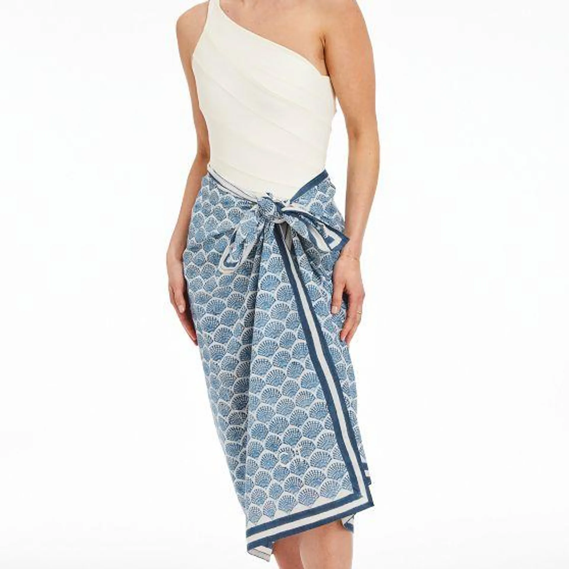 Shell Block Print Sarong