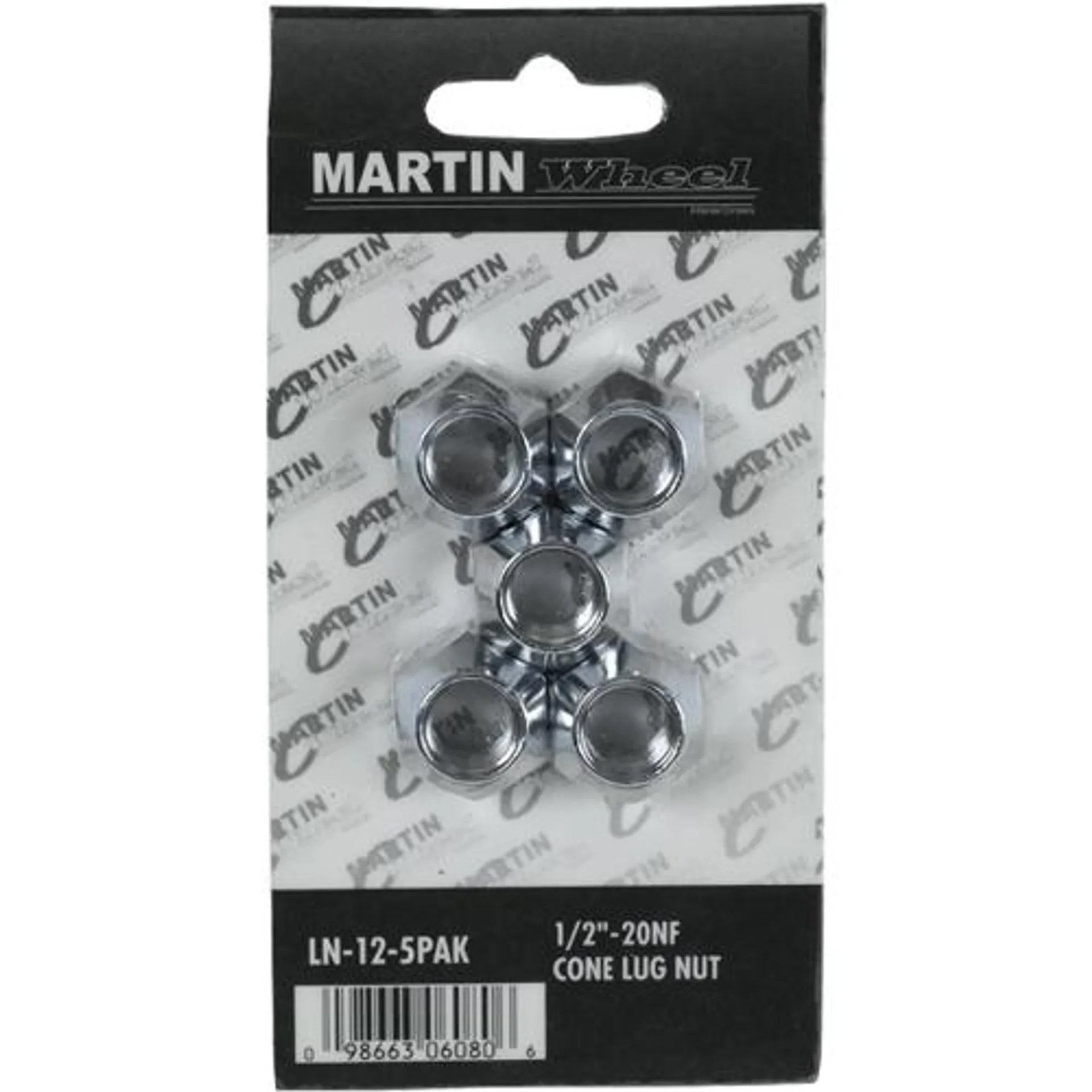 Martin Wheel (LN-12-5PAK) 1/2"-20 Trailer Lug Nut- 5 Pack