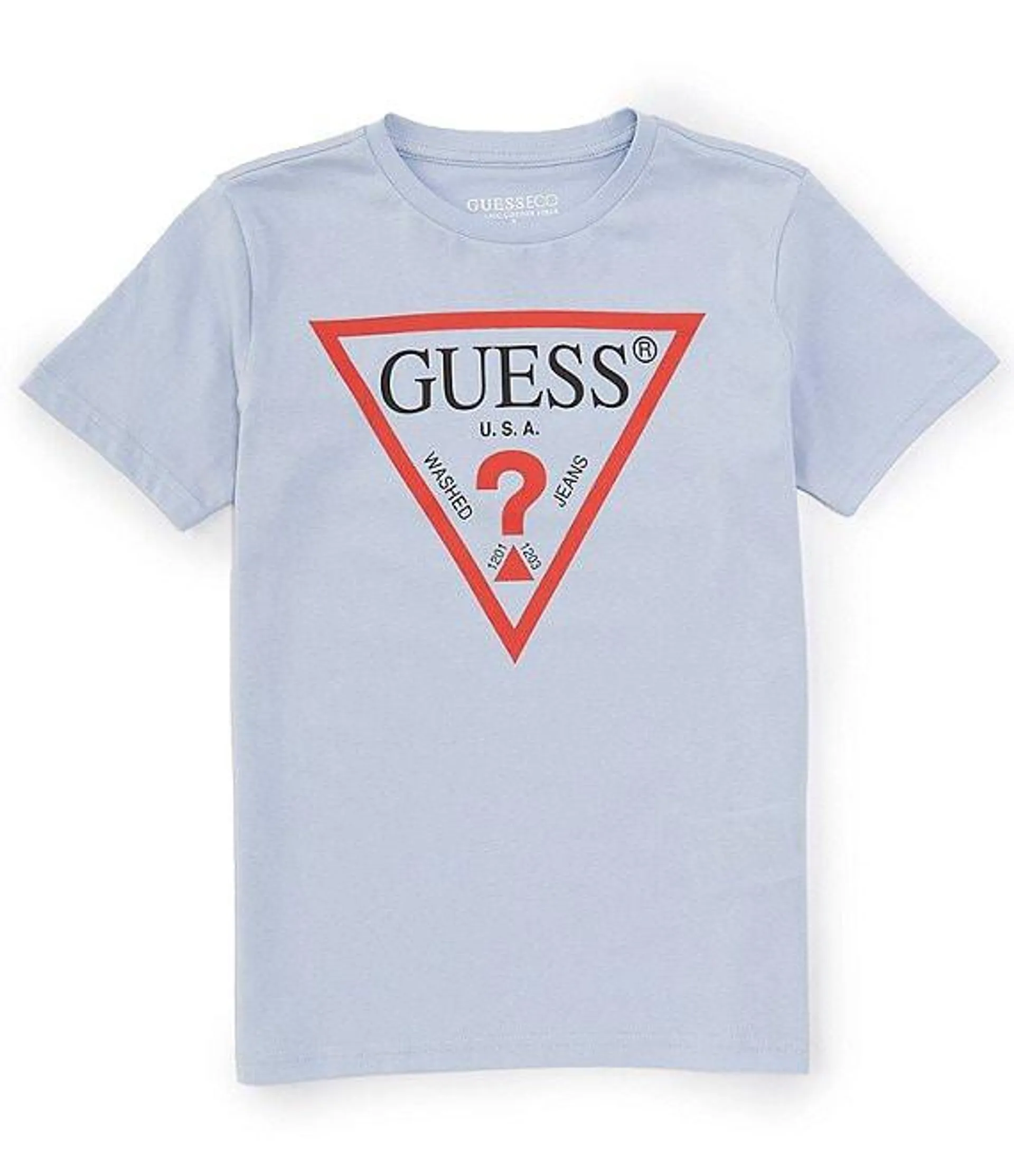 Big Boys 8-18 Short Sleeve Guess Triangle Graphic T-Shirt