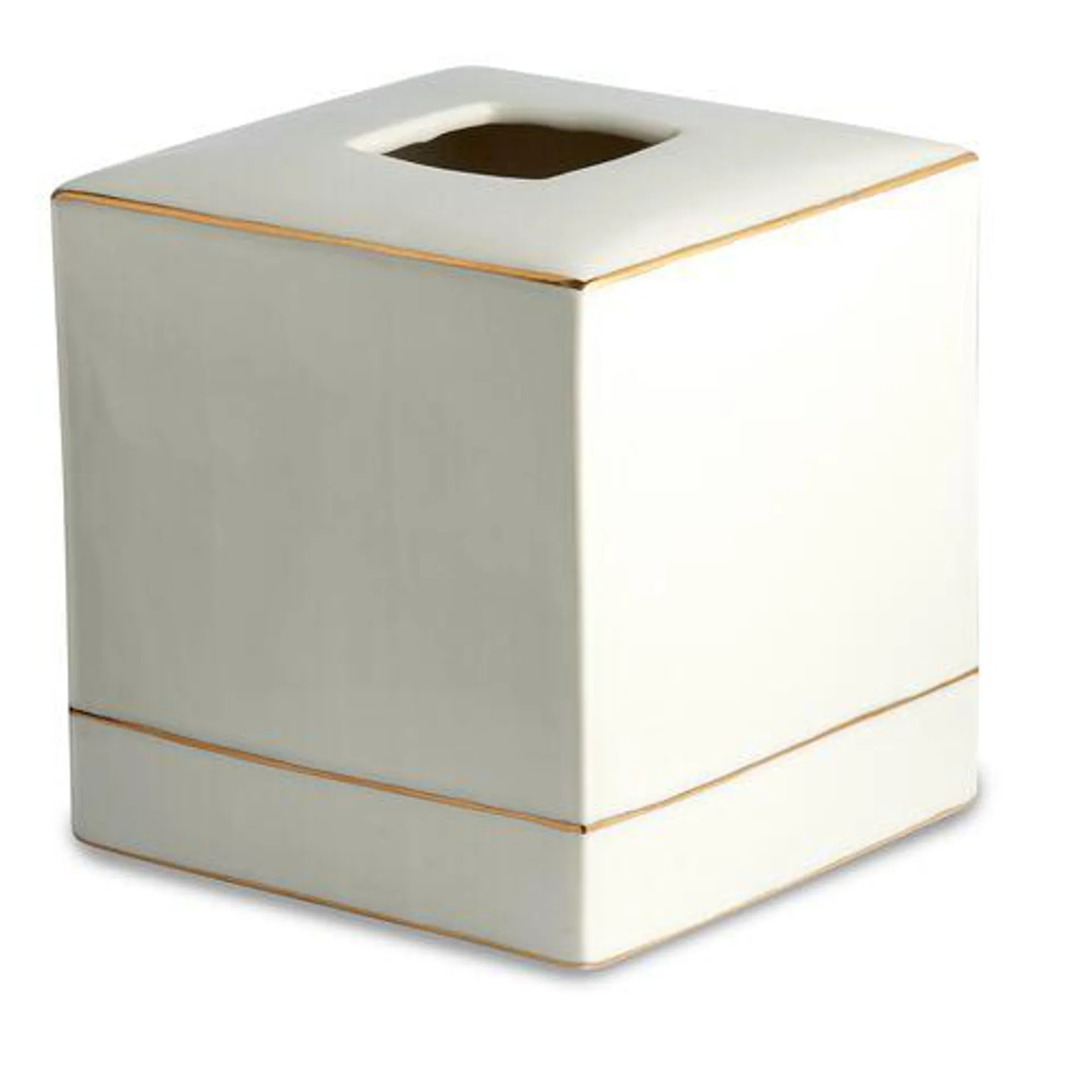 St. Honore Tissue Holder, Cream/Gold