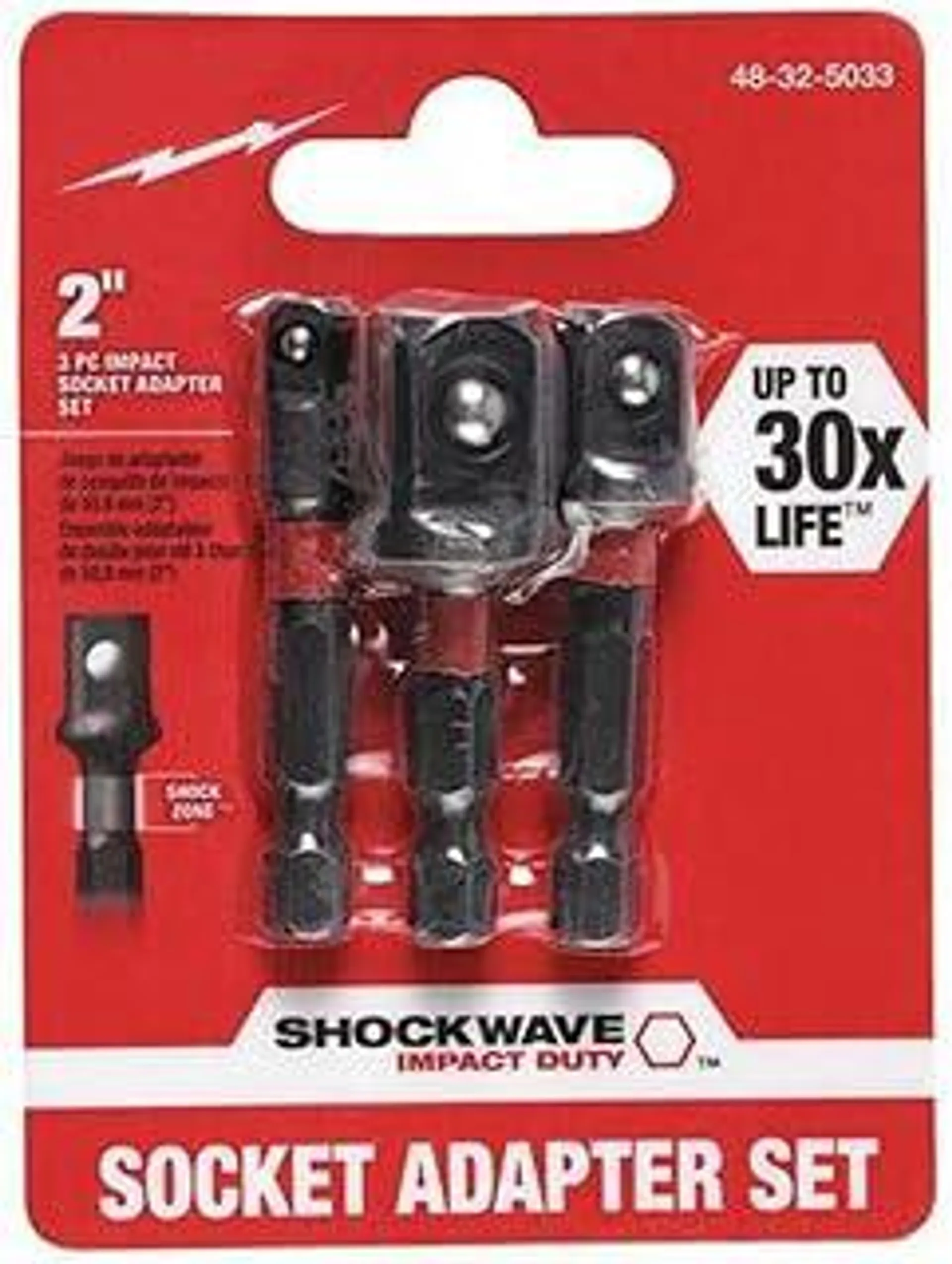 for Milwaukee Tool 48-32-5033 Shockwave Impact Hex Shank Socket Adapter Set