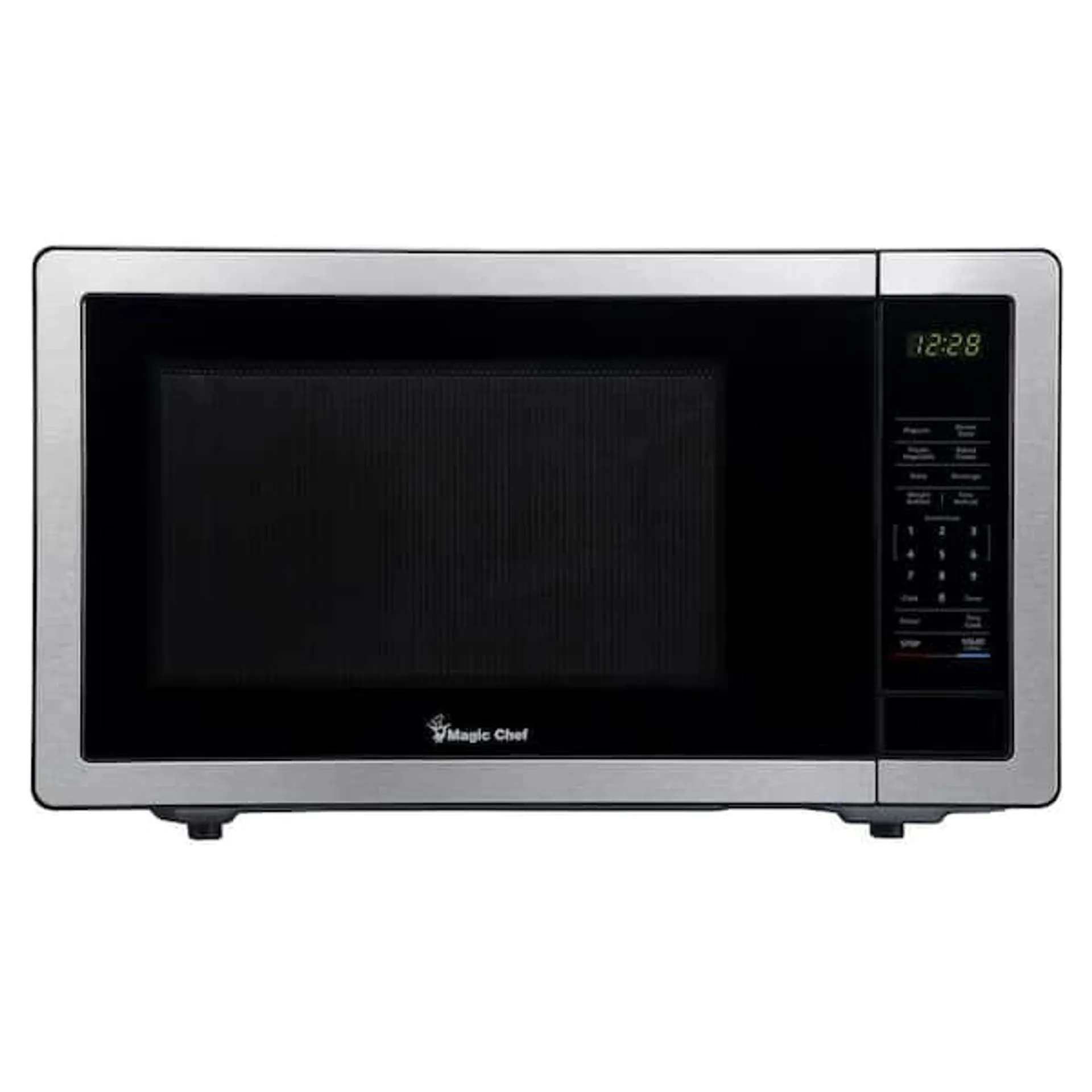 1.1 cu. ft. Countertop Microwave in Stainless Steel with Gray Cavity