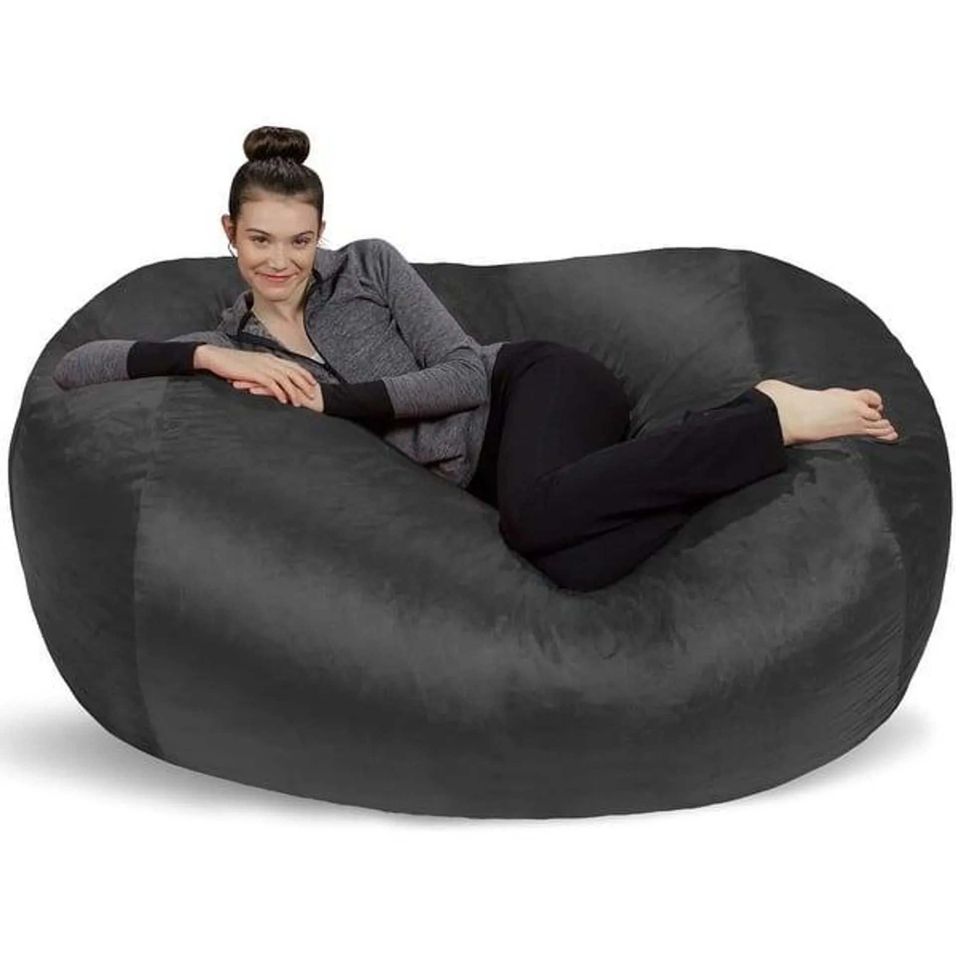 6-foot Bean Bag Lounger Large Memory Foam Bag Chair Lounger