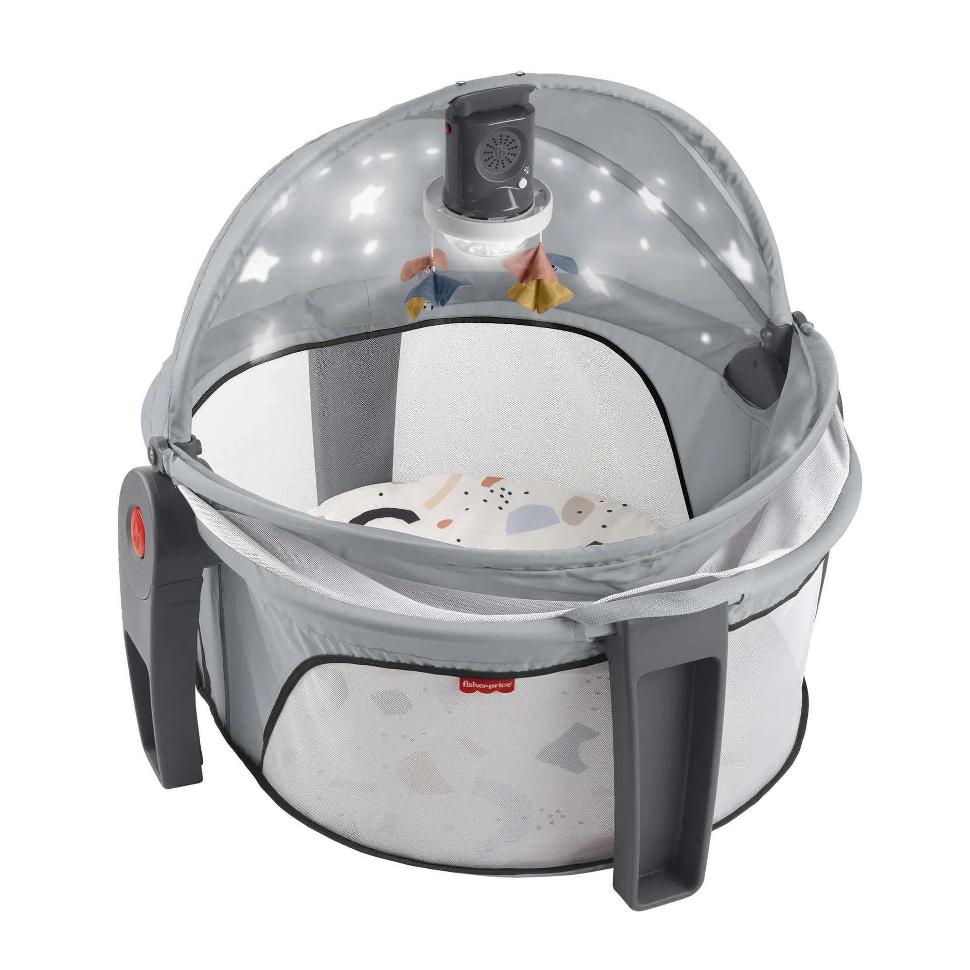 Fisher-Price Deluxe On-the-Go Projection Dome Portable Bassinet And Infant Play Space, Paper Shapes