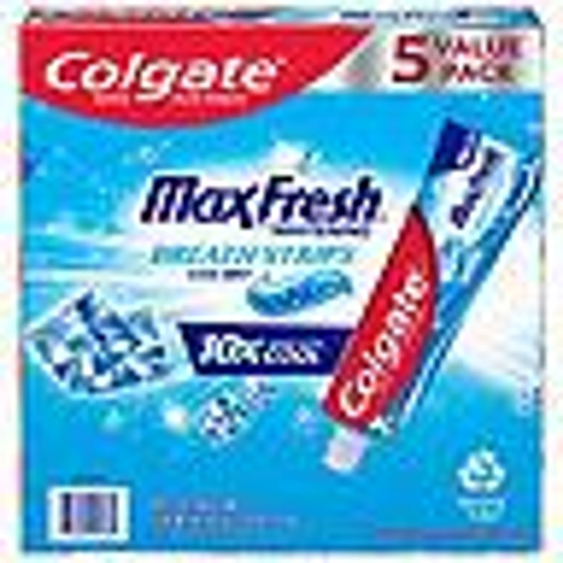 Colgate MaxFresh Toothpaste with Mini Breath Strips, Cool Mint, 7.3 oz., 5 pk