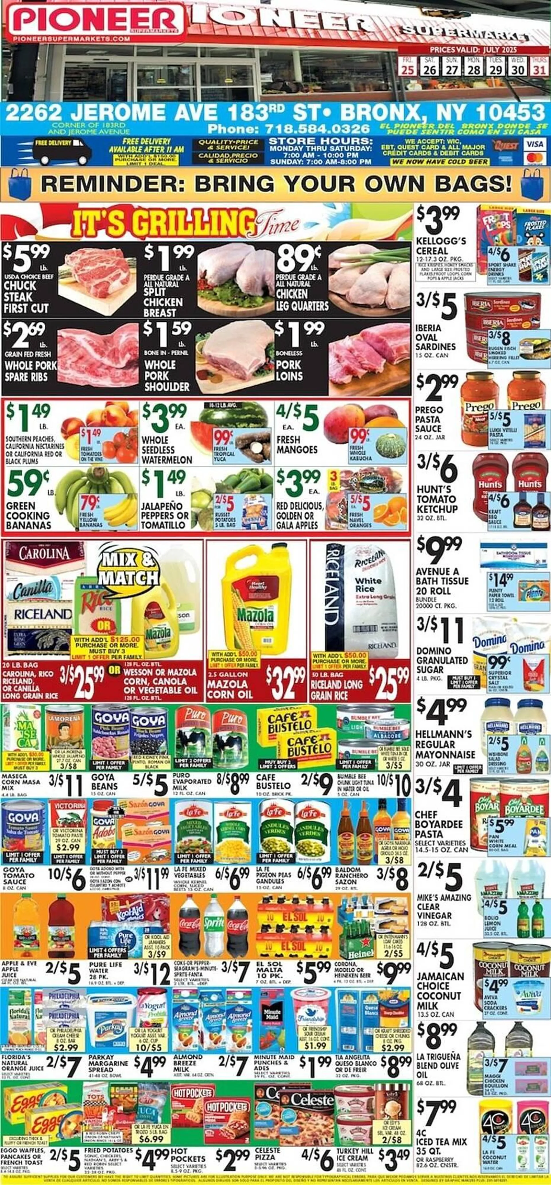 Weekly ad Pioneer Supermarkets Weekly Ad from July 25 to July 31 2025 - Page 1