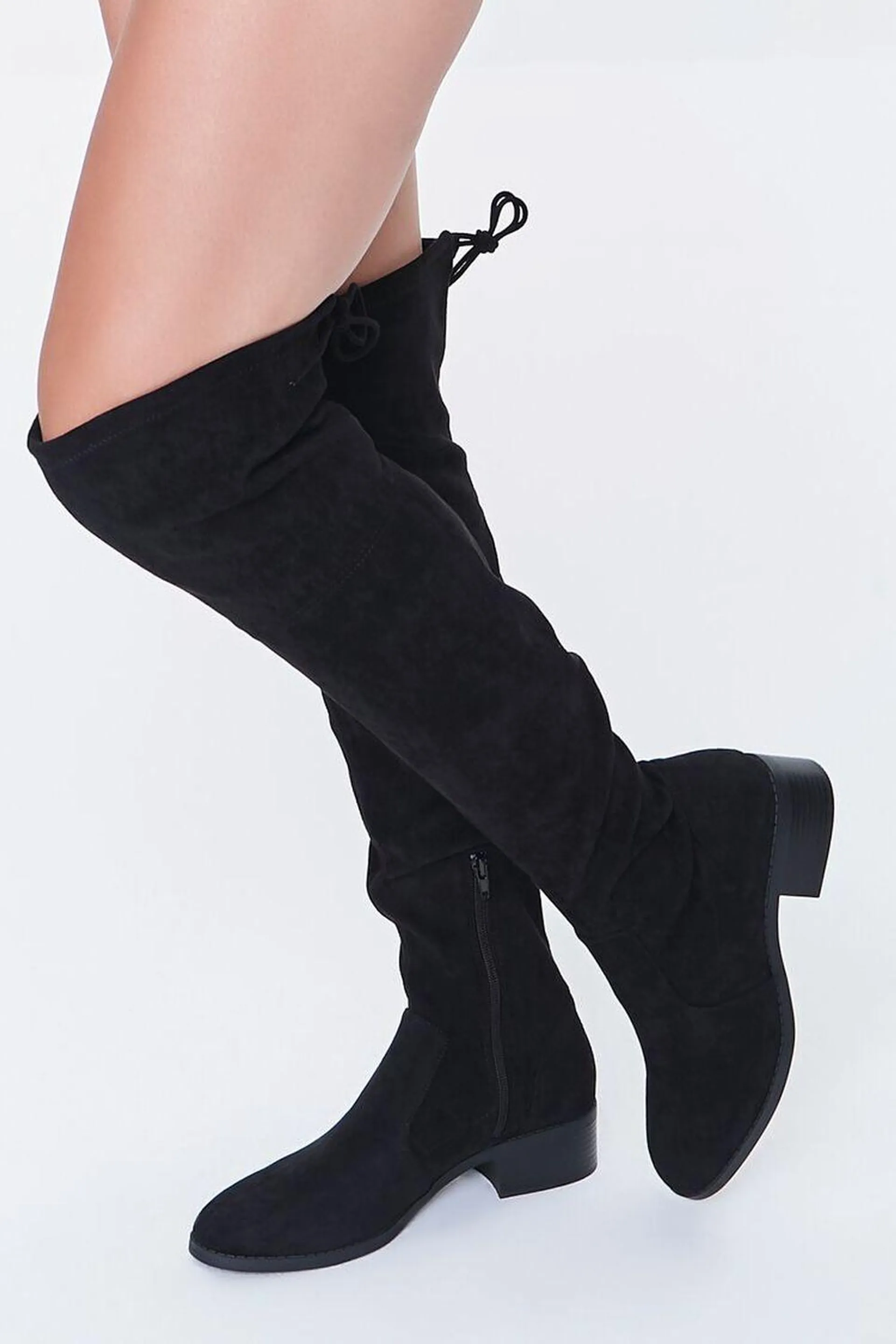 Faux Suede Over-the-Knee Boots