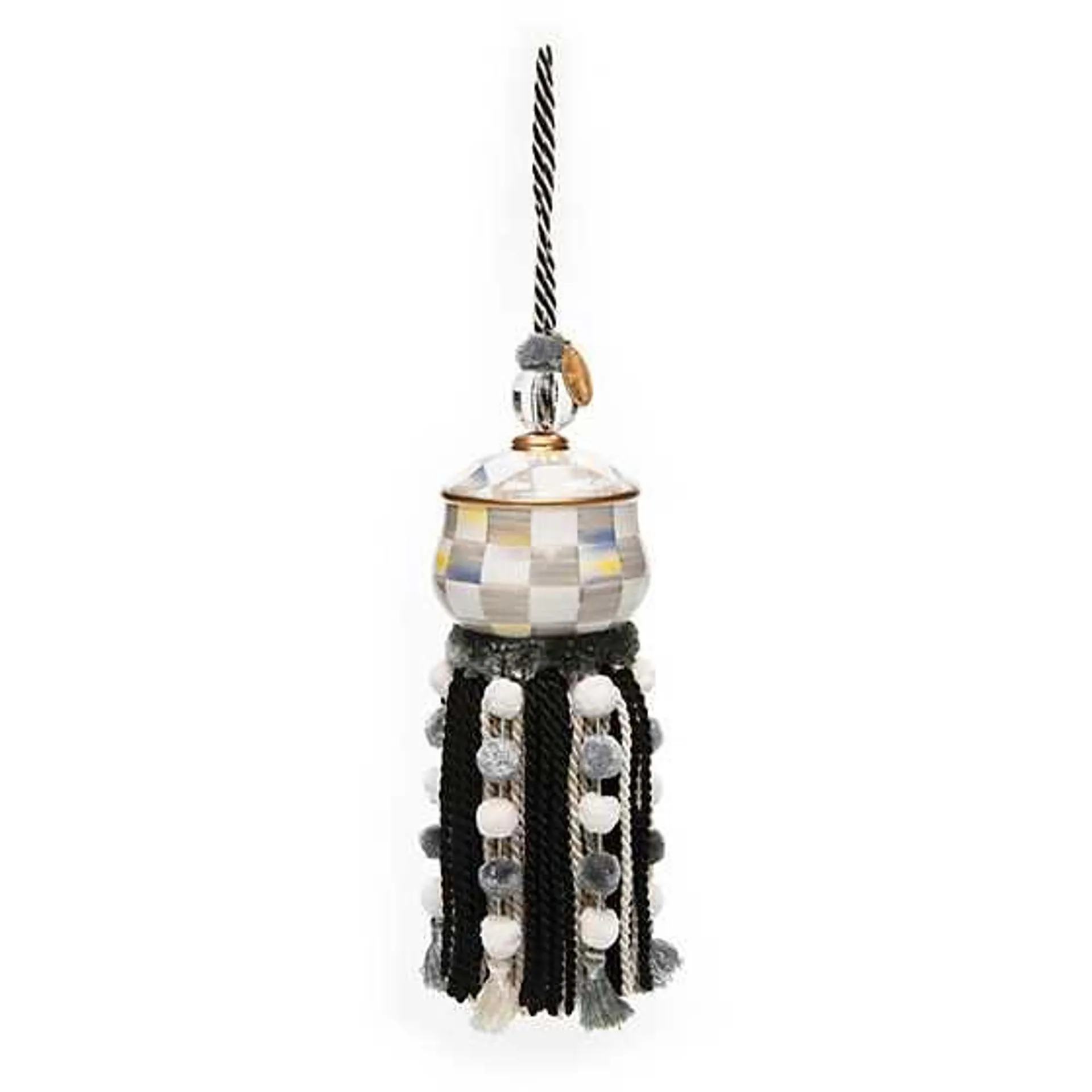 Sterling Check Tassel