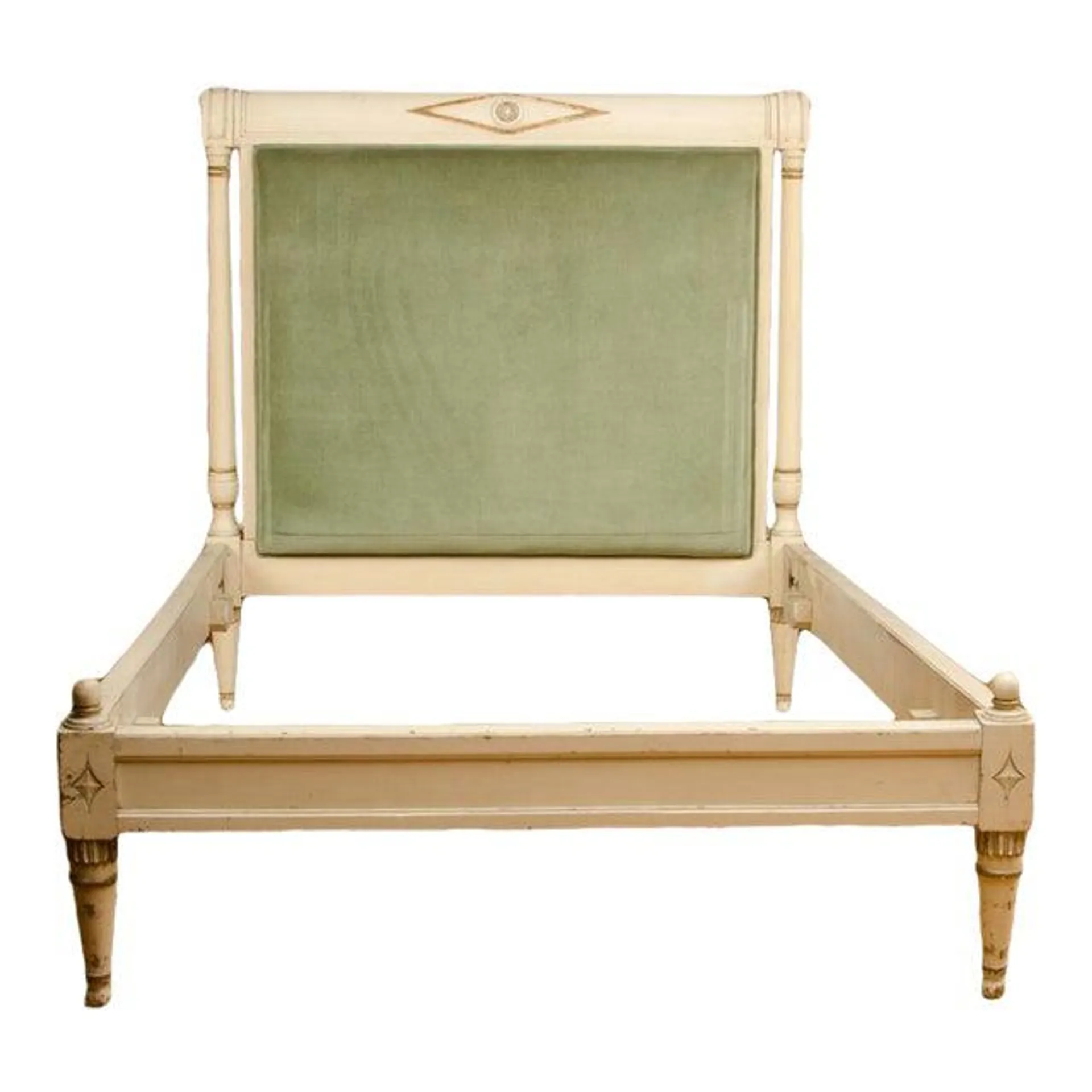 1950s French Louis XVI Style Painted Bedframe