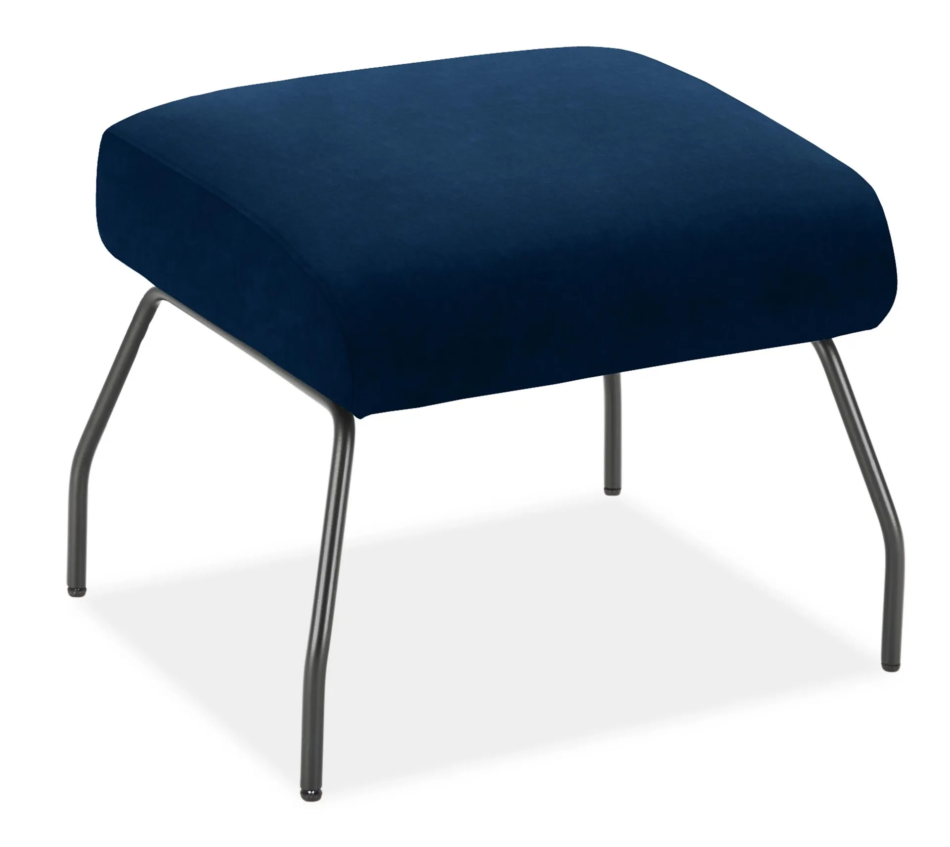 Rhodes 20w 17d 16h Ottoman in Vance Indigo with Black Frame