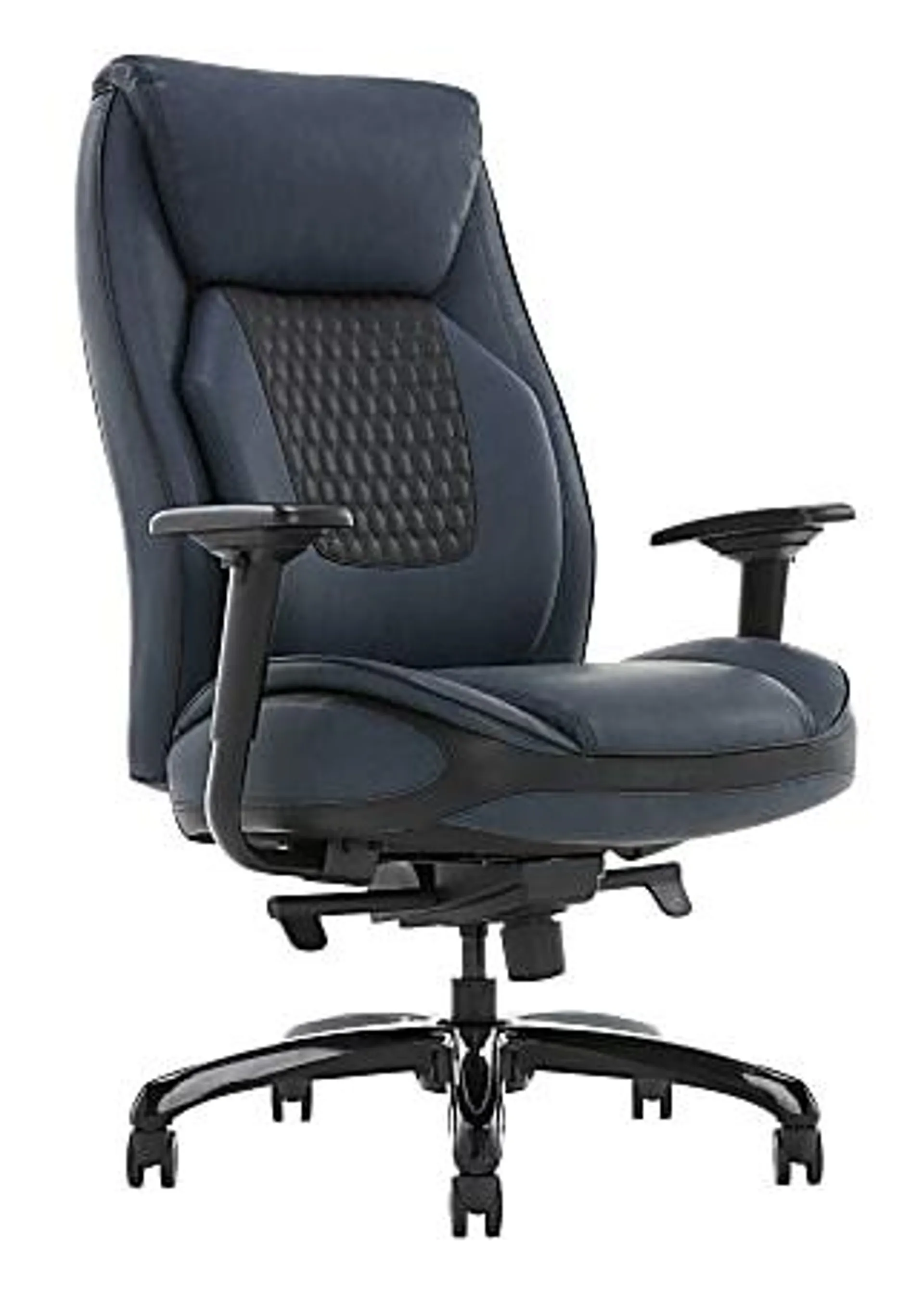 Shaquille O'Neal™ Nereus Ergonomic Bonded Leather High-Back Executive Chair, Navy